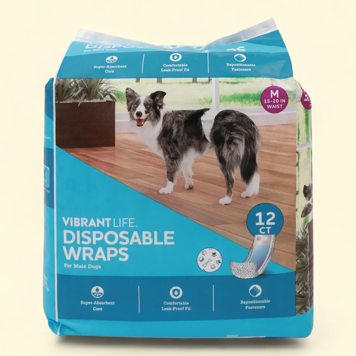 Bandages pour chiens Vibrant Life, taille M, lot de 12