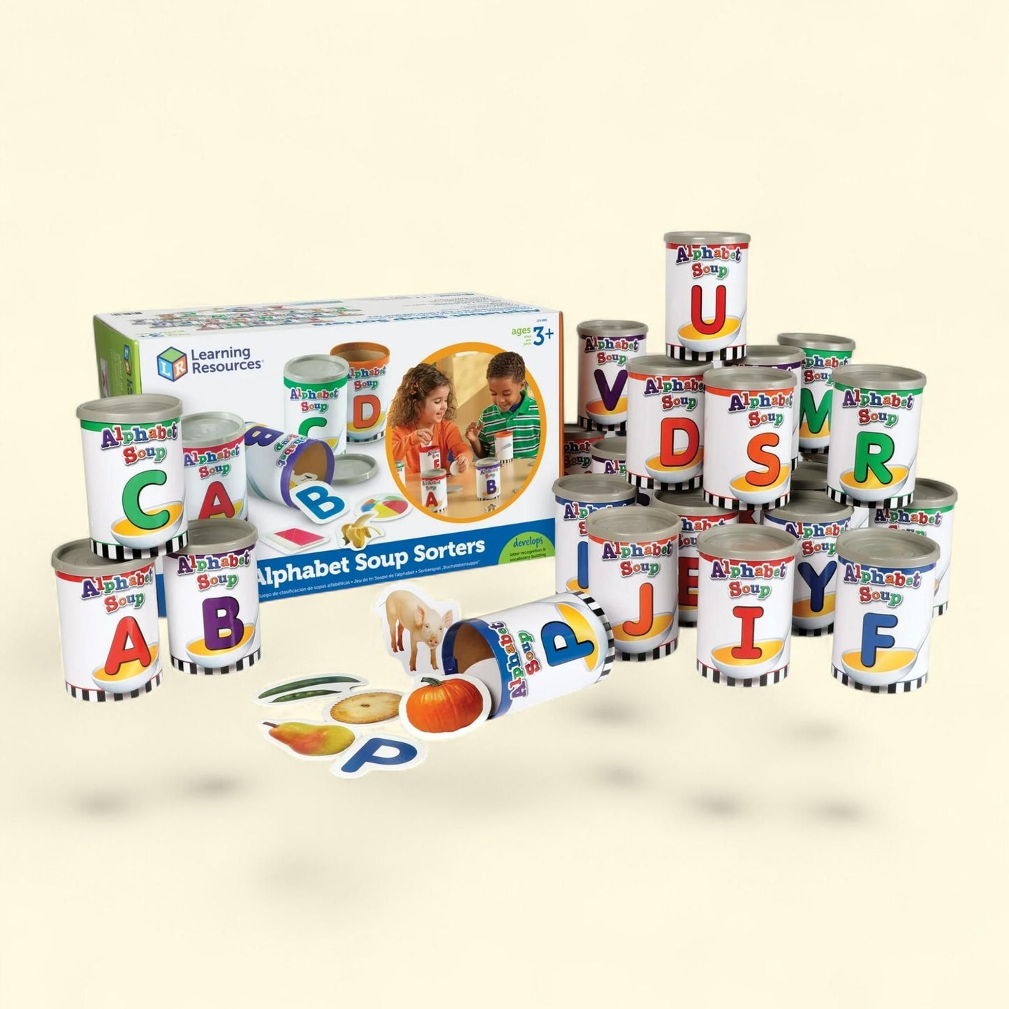 Jeu de tri « Alphabet Soup » de Learning Resources, lettres pour la classe, à partir de 3 ans,