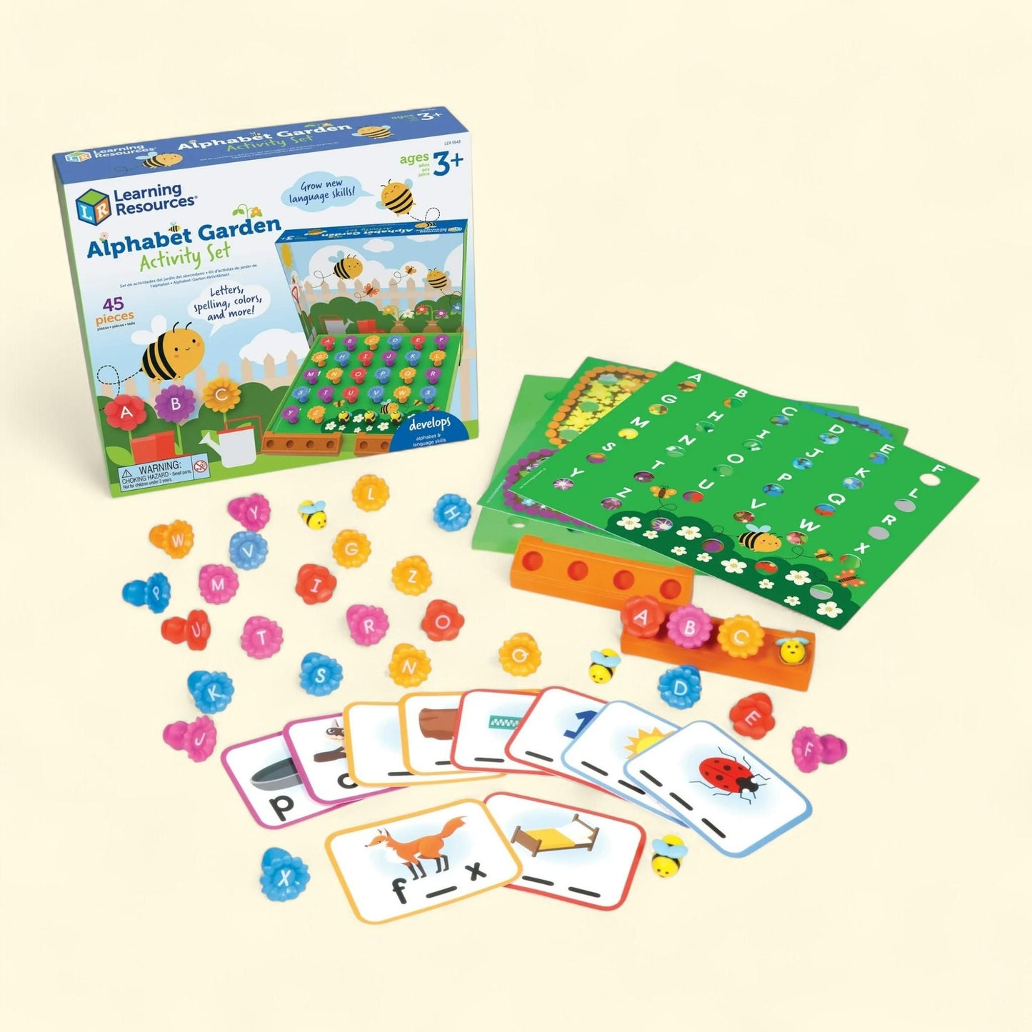 Coffret d'activités « Alphabet Garden » de Learning Resources, 45 pièces