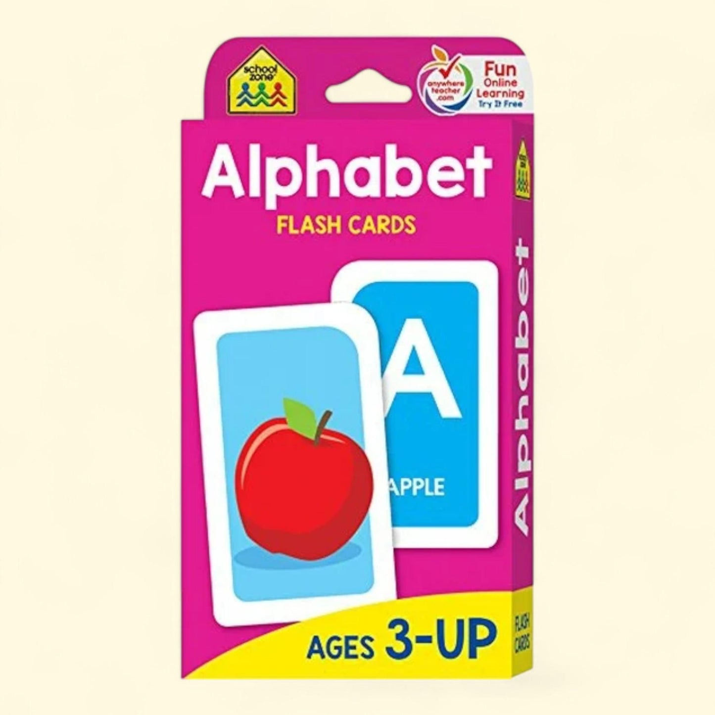 School Zone Alphabet Flash Cards, Size