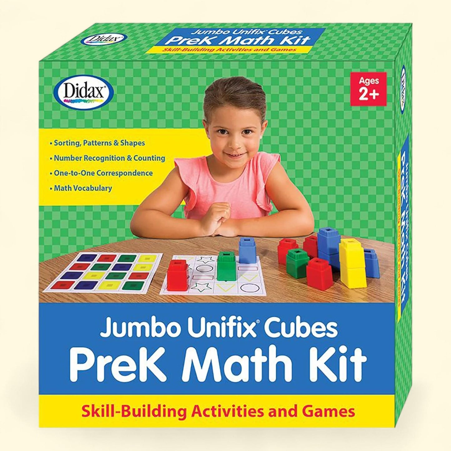 Didax Jumbo Unifix Cubes, PreK Math Kit, Ages 2+