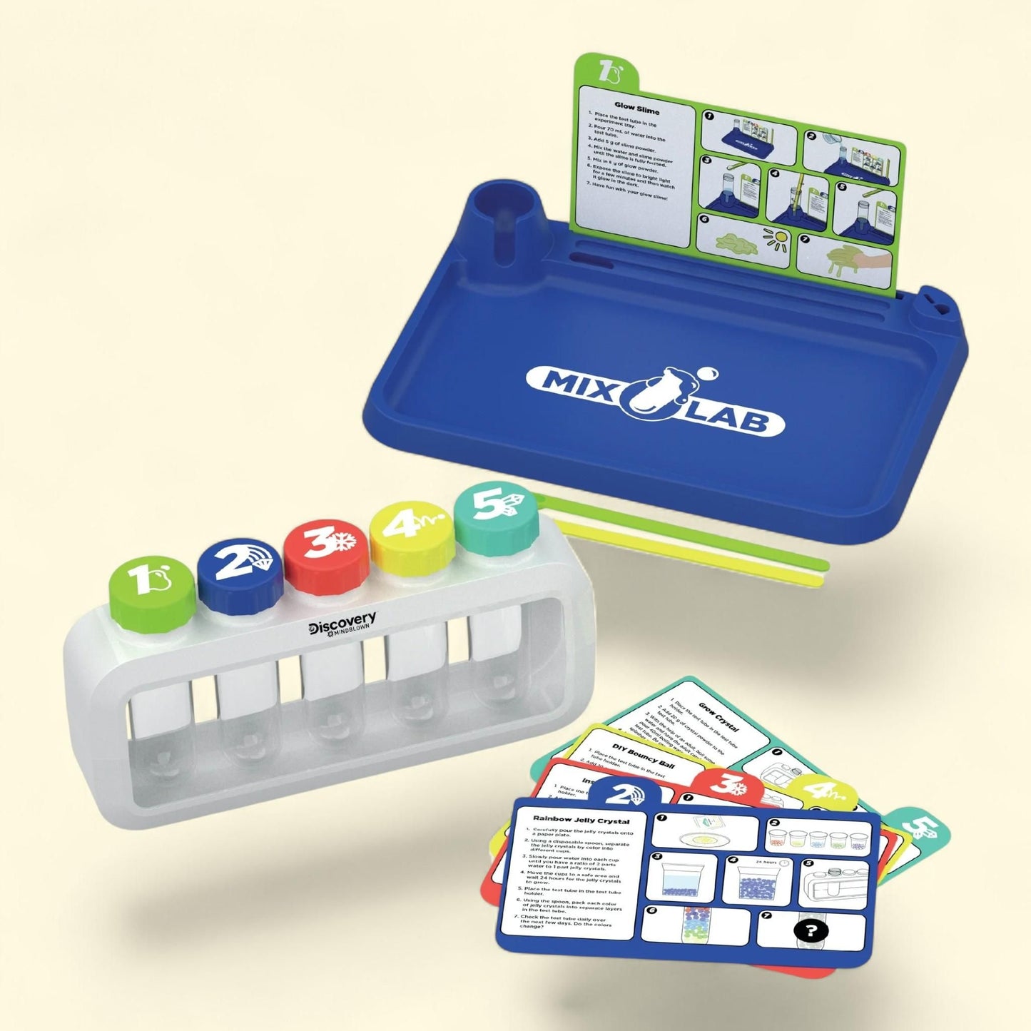 Discovery #MINDBLOWN Sensory Science Test Tube Chemistry Lab, 5 Experiments Included - Discovery #MINDBLOWN Sensory Science Test Tube Chemistry Lab, 5 Experiments Included