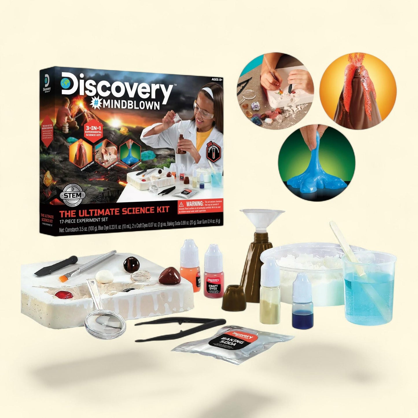 Discovery #Mindblown Ultimate Science Experiment 17-Piece Kit, Children, STEM Learning, Ages 8+