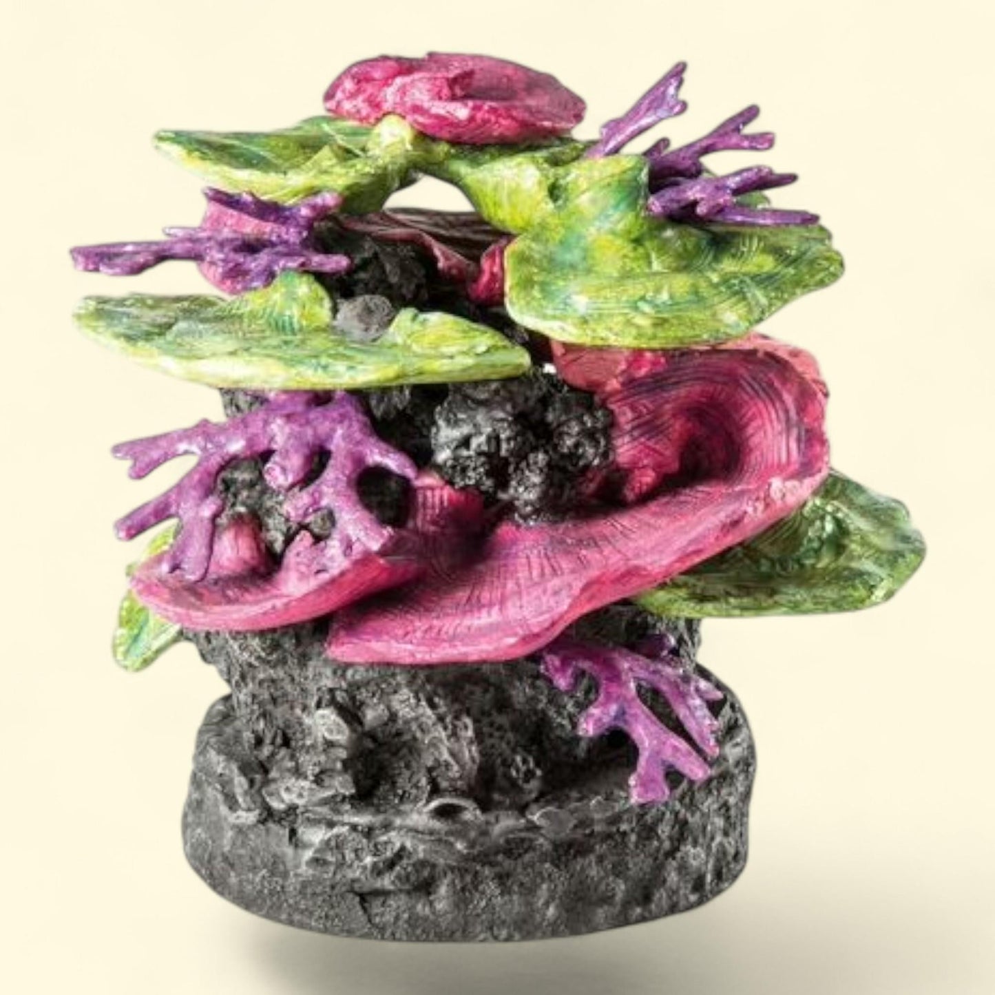 biOrb Coral Ridge Sculpture, Green-Purple, Aquarium Decor, 7.9 in — authentic US product shipped worldwide by Treatspree