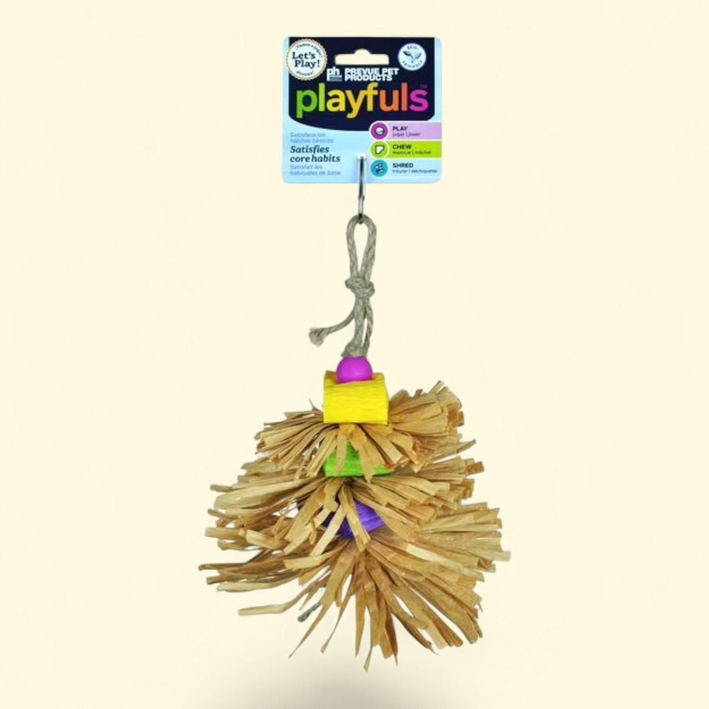 Prevue Pet Products Raffia Fluff Small Animal Chew Toy, Small