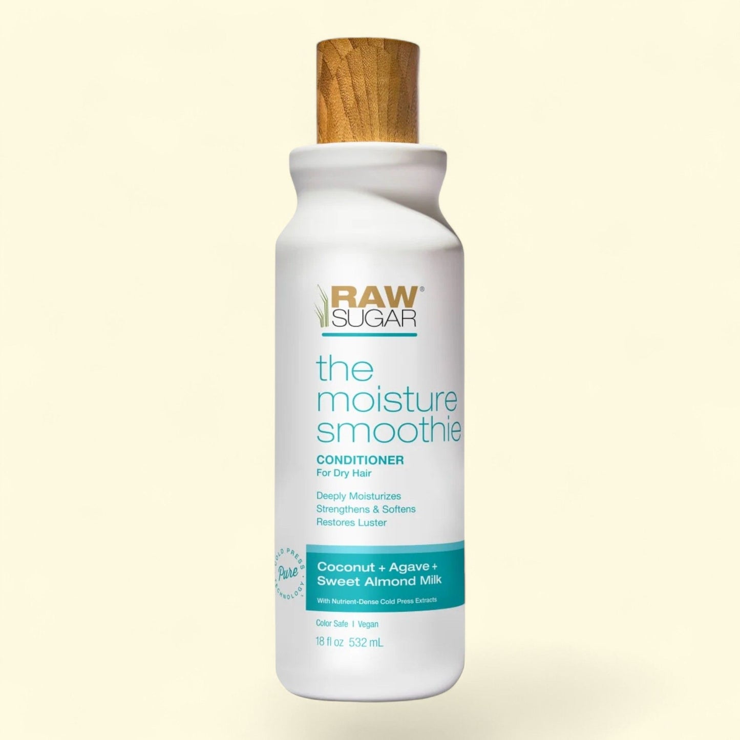 Raw Sugar Moisture Smoothie Conditioner, Coconut + Agave + Sweet Almond Milk, 18 fl oz