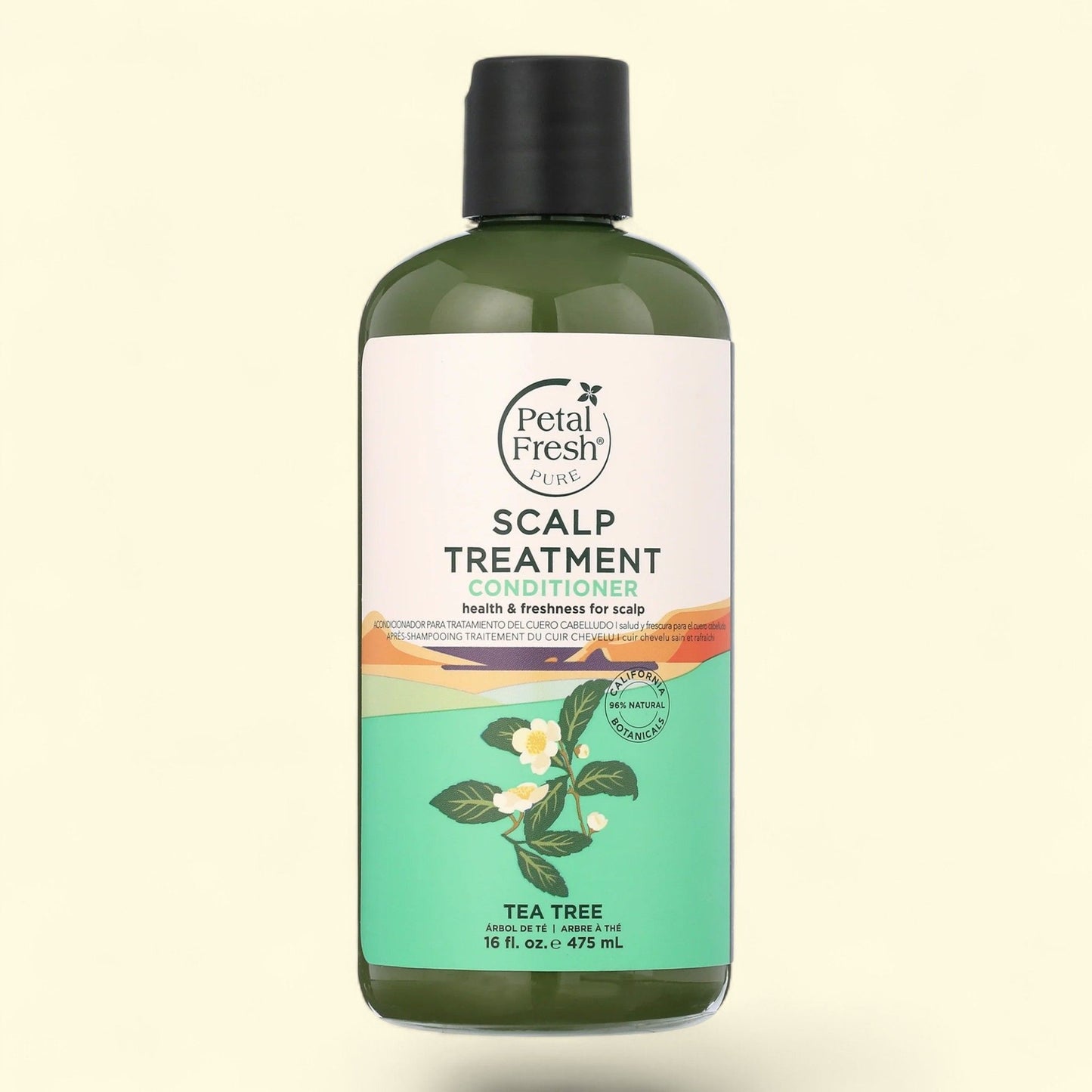 Après-shampooing traitant pour cuir chevelu au théier pur Petal Fresh, 473 ml