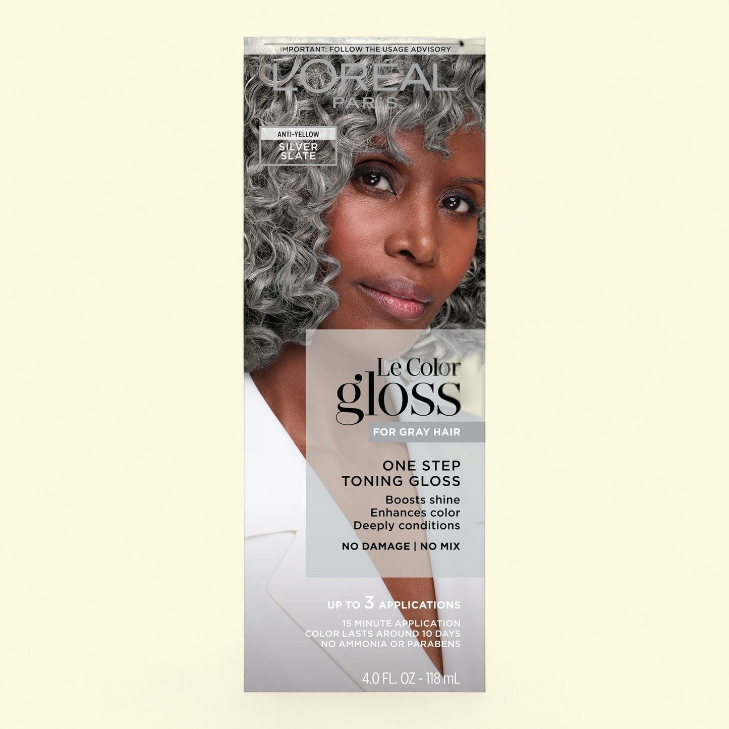 L'Oreal Paris Le Color Gloss Hair Color Toning Gloss, Silver Slate, 4 fl oz