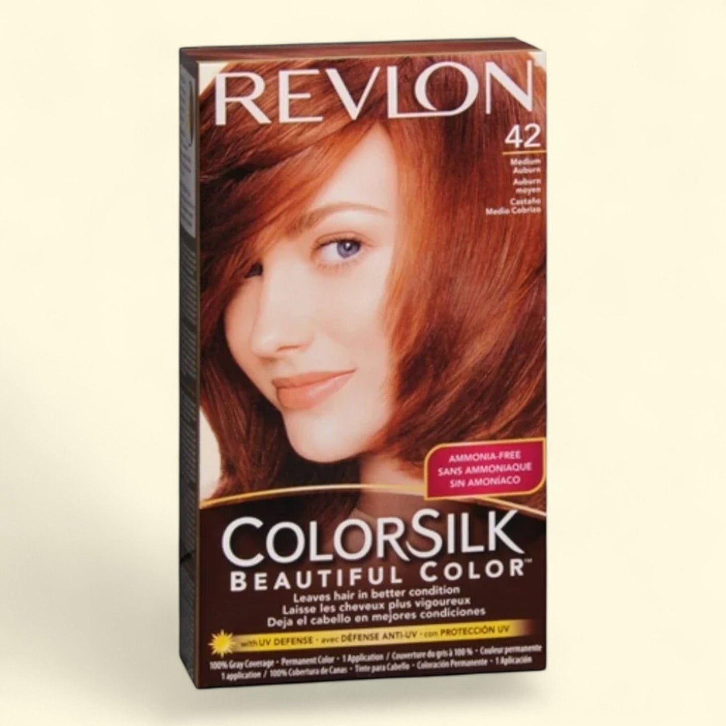 Revlon ColorSilk Beautiful Color Permanent Hair Color, 42 Medium Au... — authentic US product shipped worldwide by Treatspree