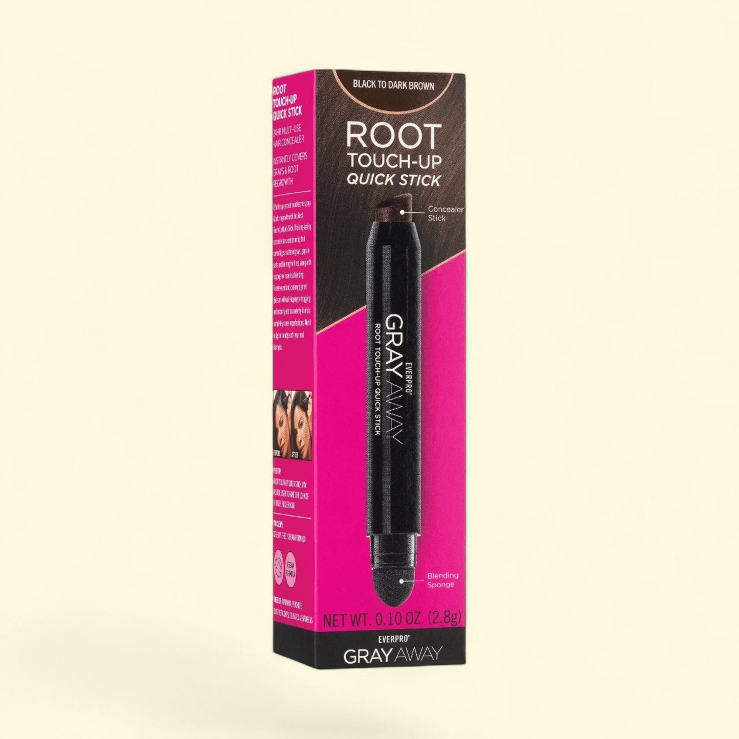 Everpro Gray Away Temporary Hair Color Quick Stick, Dark Brown, 0.1... — authentic US product shipped worldwide by Treatspree