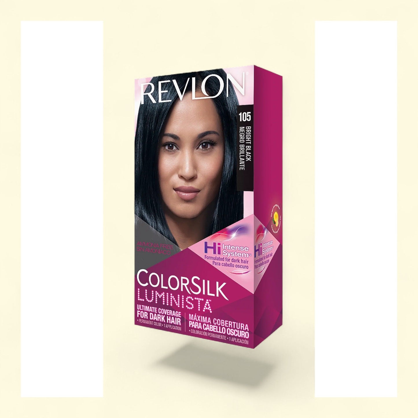 Revlon ColorSilk Luminista, Permanent Hair Color, 105 Bright Black,... — authentic US product shipped worldwide by Treatspree