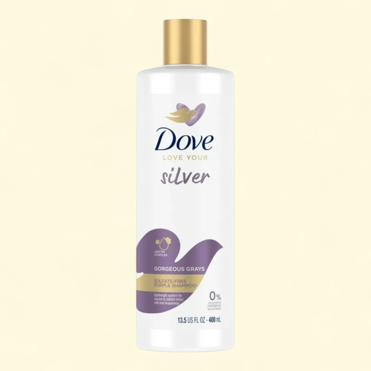 Dove Gorgeous Grays Purple Shampoo with Biotin Complex, 13.5 fl oz