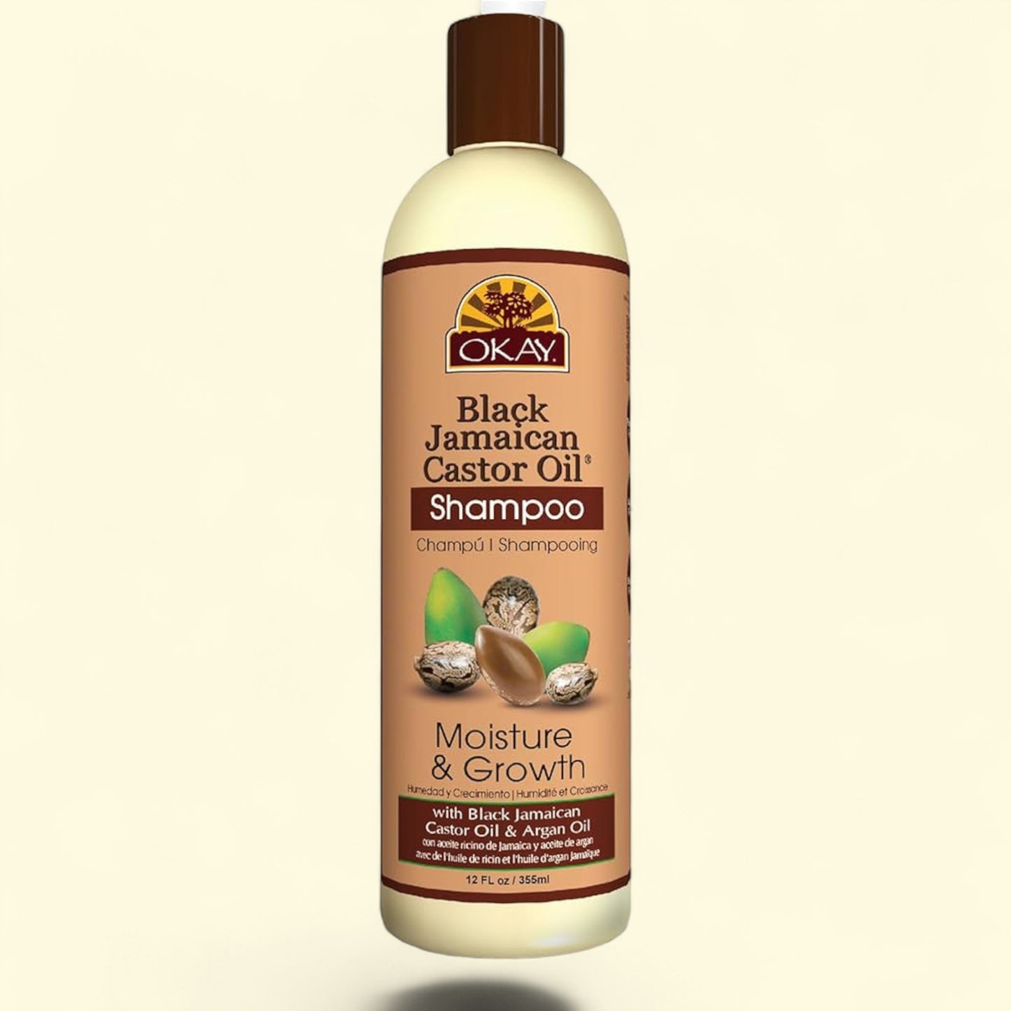 Okay Pure Naturals Black Jamaican Castor Oil Shampoo, 12 oz