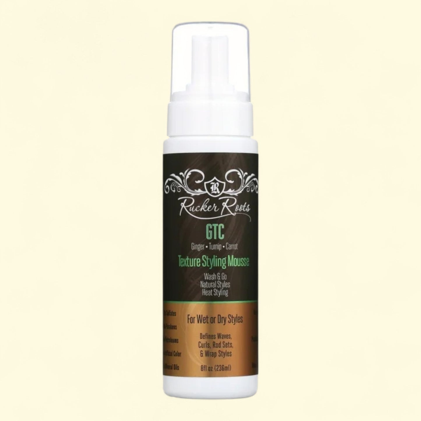 Rucker Roots Texture Styling Mousse, 8 fl.oz.