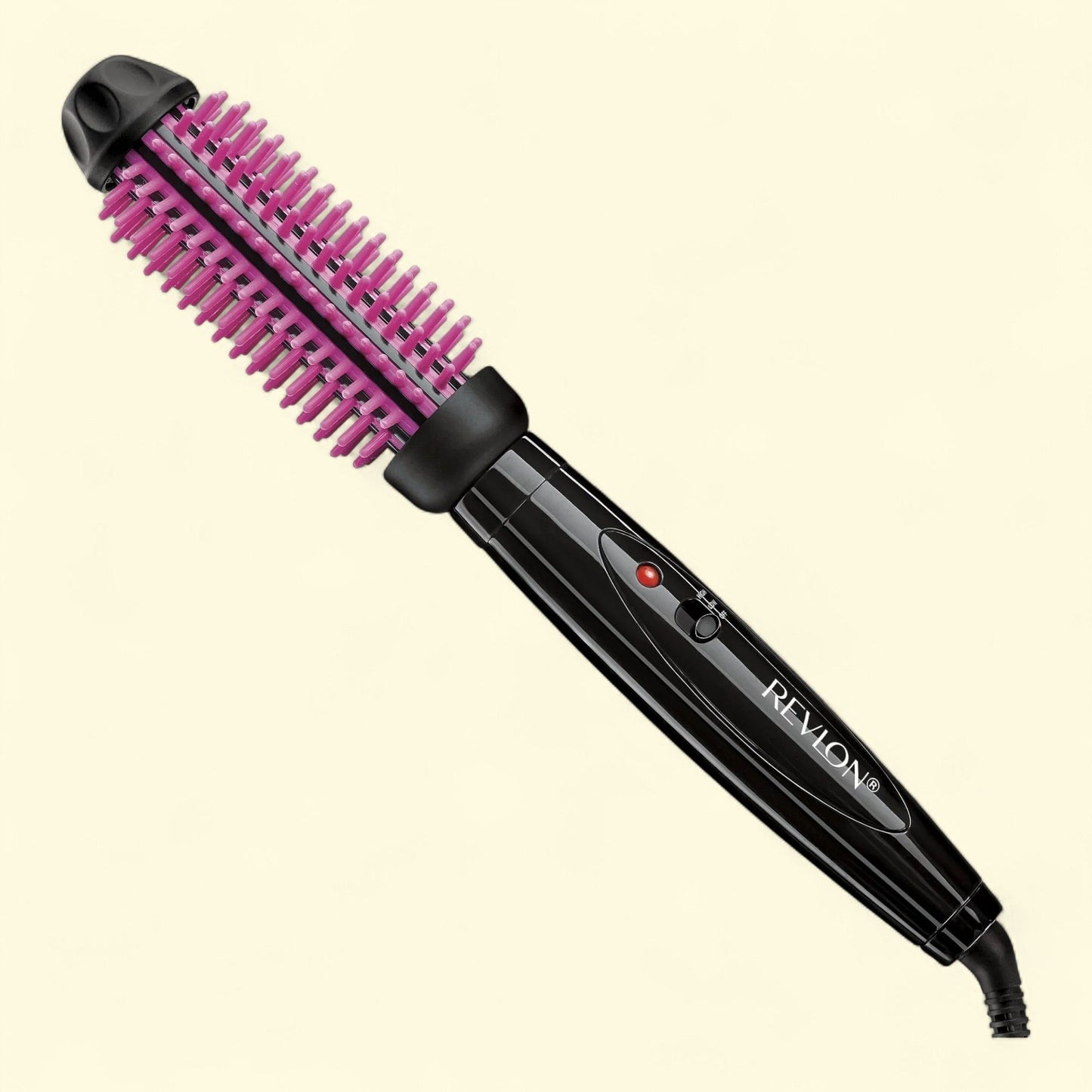 Revlon Pro Collection Silicone 1" Heated Brush, Black and Pink, (Single Unit)