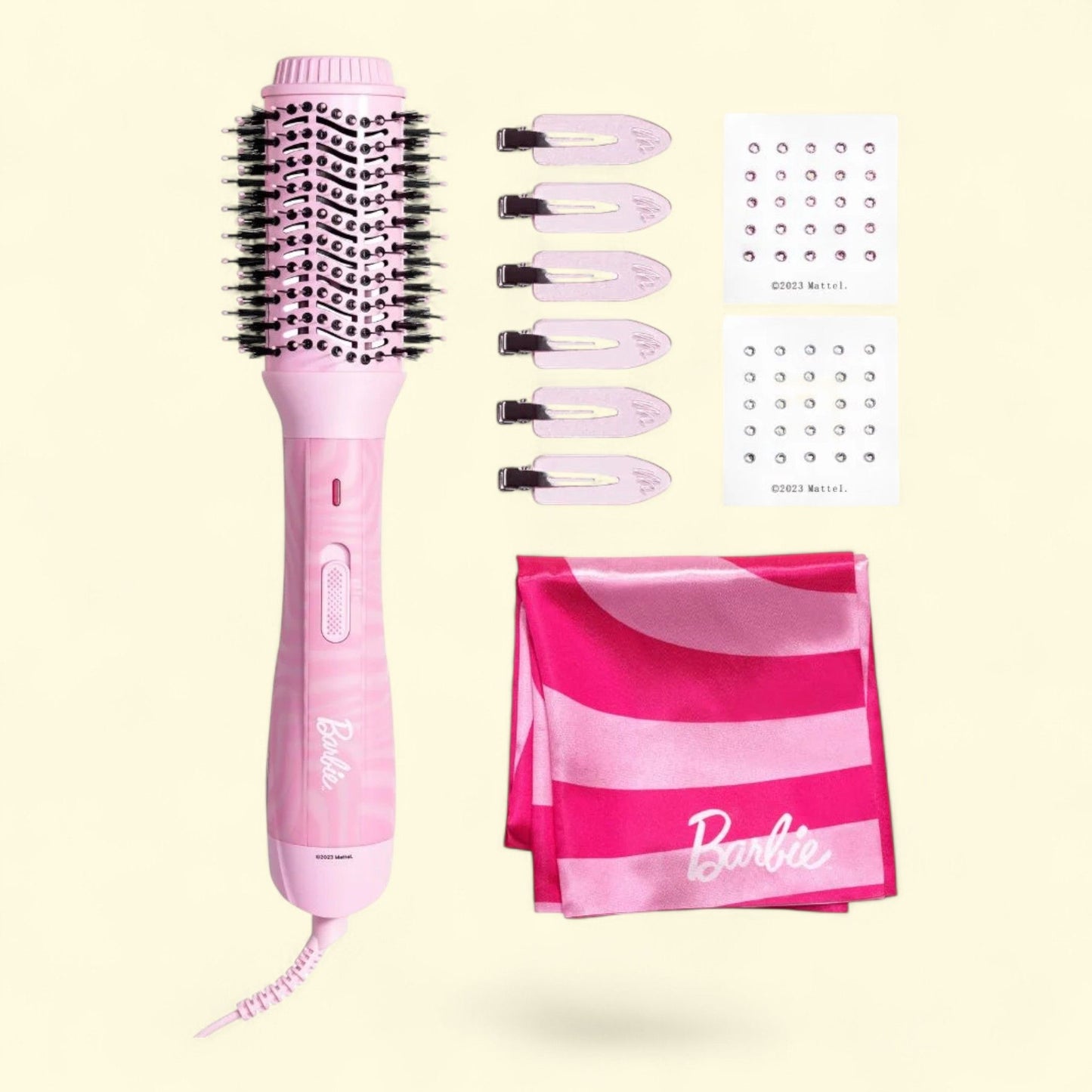 Mermade Hair, Barbie Blowout Kit, 1 Blow Dry Brush, 50 Hair Gems, 6... — authentic US product shipped worldwide by Treatspree