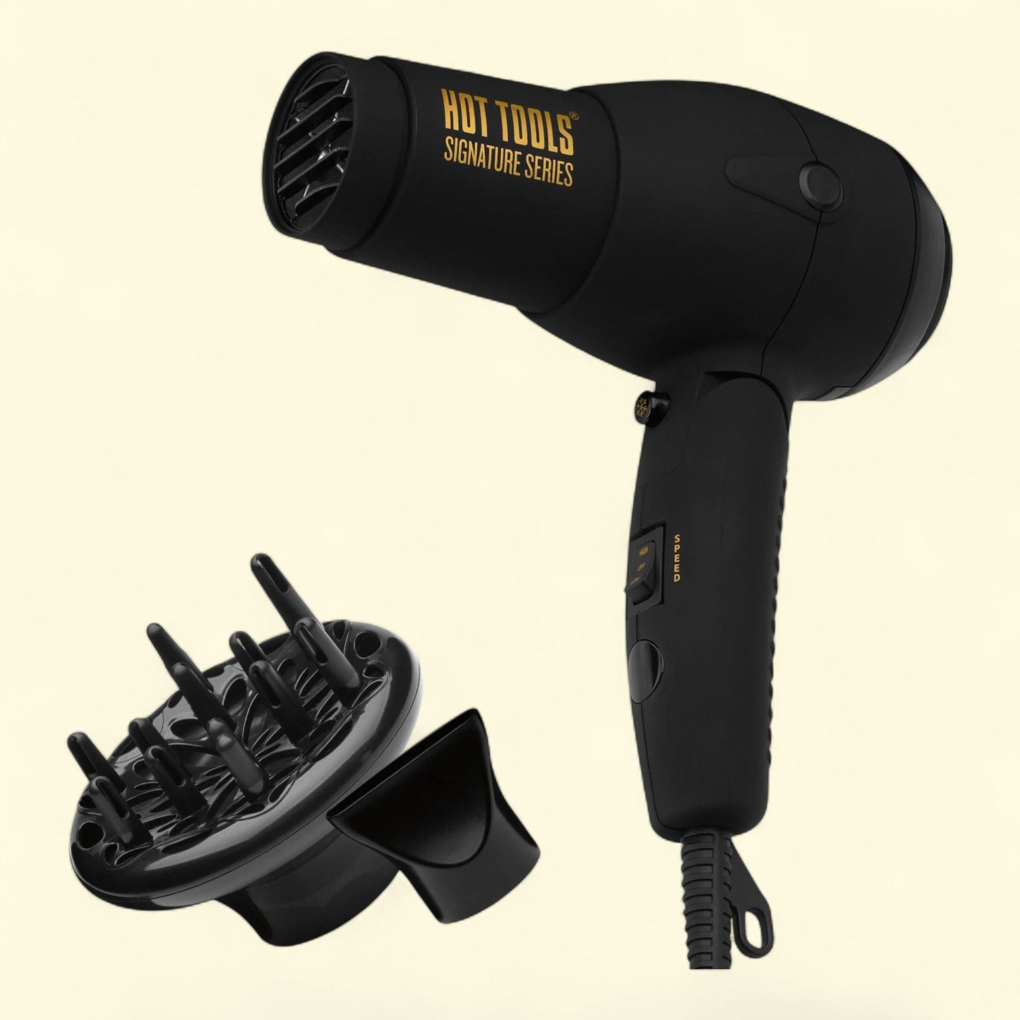 Hot Tools Pro Signature Ionic Hair Dryer, 1875W, Black,3-in-1 set — authentic US product shipped worldwide by Treatspree
