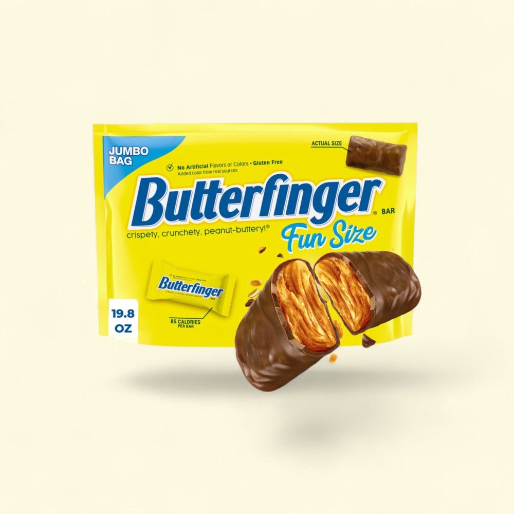 Butterfinger Fun Size Candy Bars - Crispety, Crunchety Peanut-Buttery — authentic US product shipped worldwide by Treatspree
