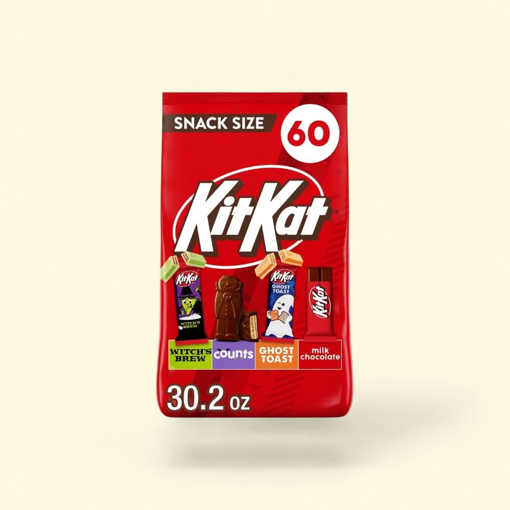 KIT KAT Assorted Wafer Snack Size Halloween Candy Bulk Bag 30.2 oz — authentic US product shipped worldwide by Treatspree