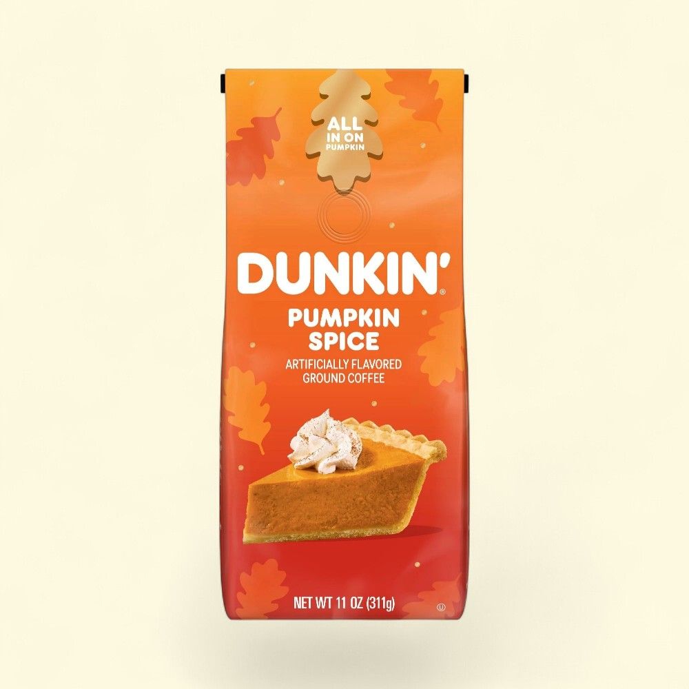 Dunkin' Pumpkin Spice Ground Coffee - Medium Roast, 11oz — authentic US product shipped worldwide by Treatspree