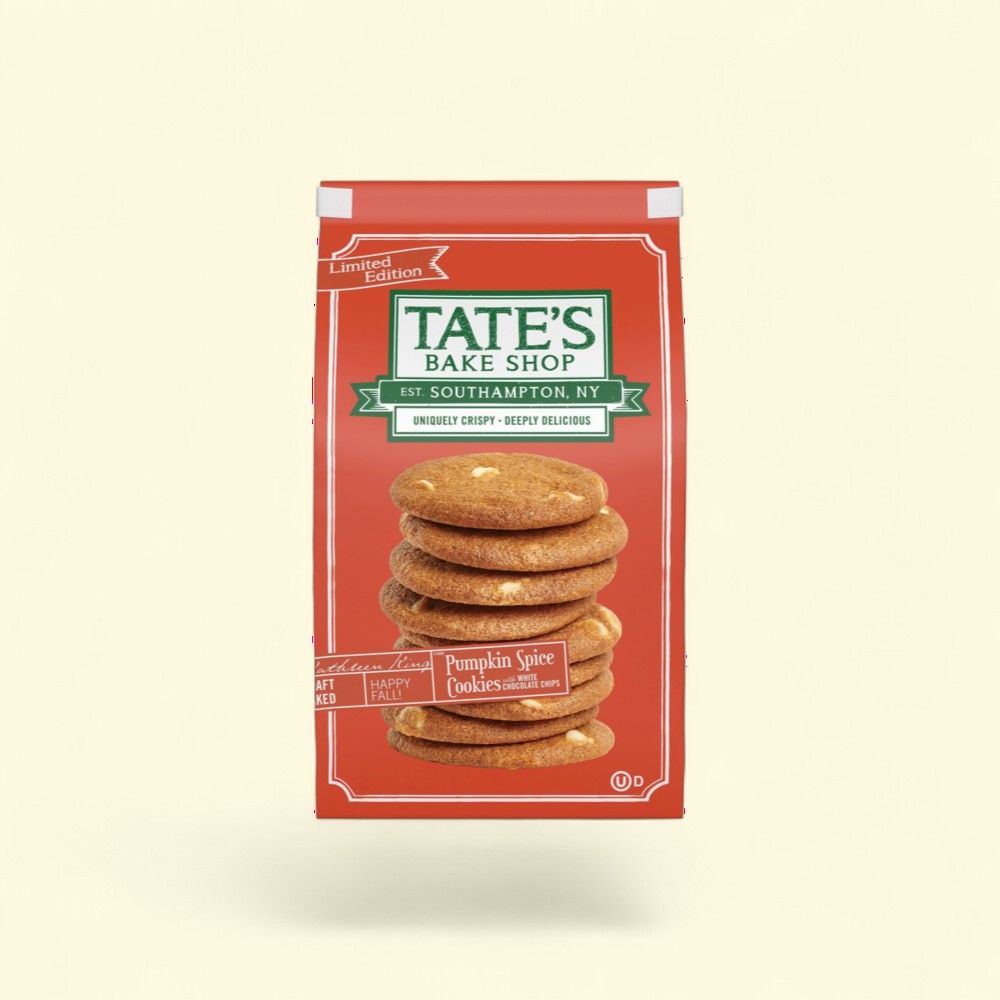 Tate's Bake Shop Pumpkin Spice Cookies with White Chocolate Chips — authentic US product shipped worldwide by Treatspree