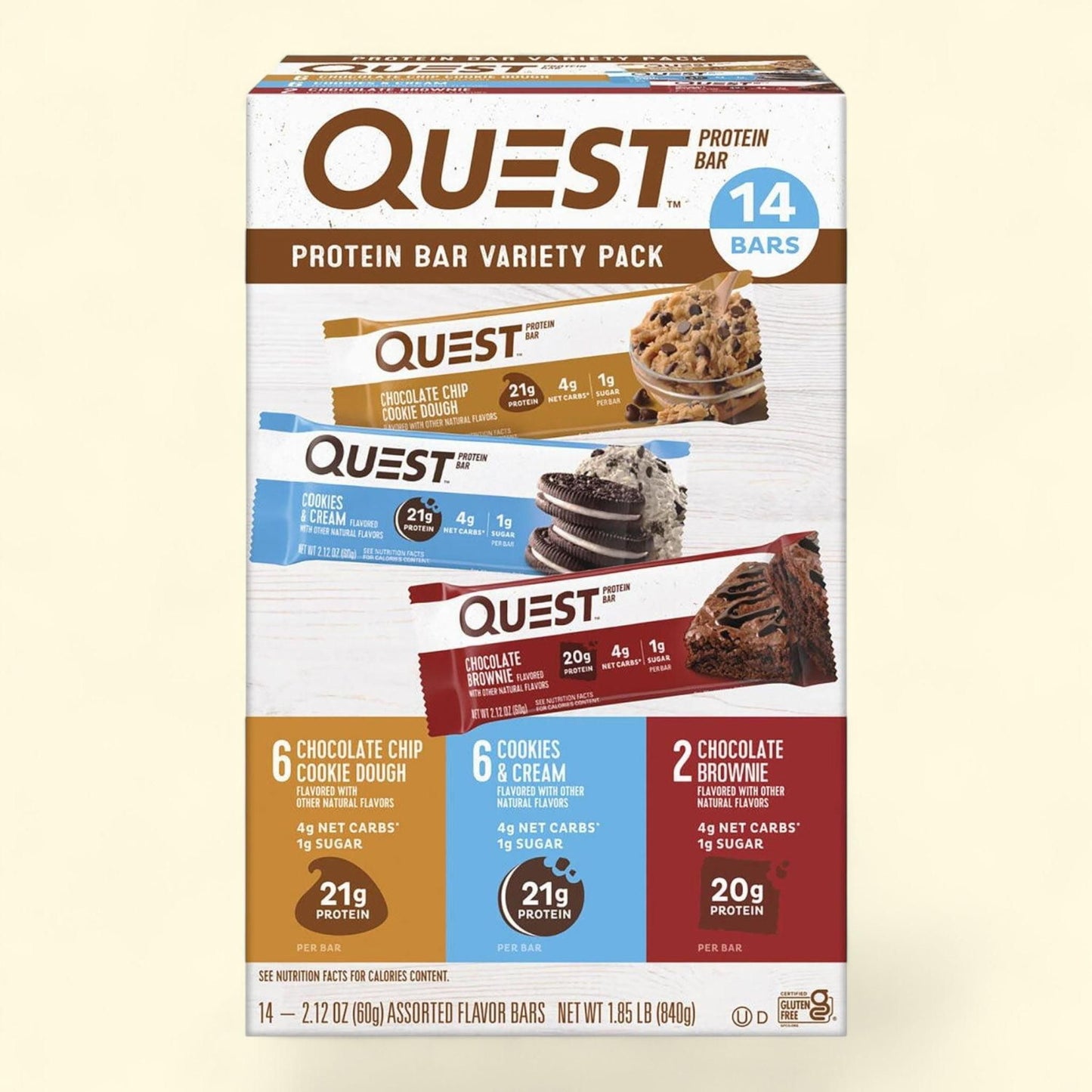 Quest Protein Bars, Gluten Free, 14 ct.
