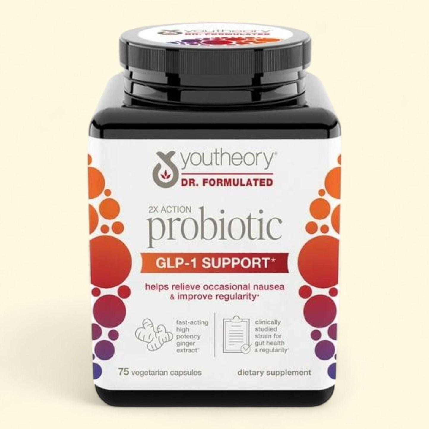 Youtheory Probiotic GLP-1 Support Capsules, 75 ct.