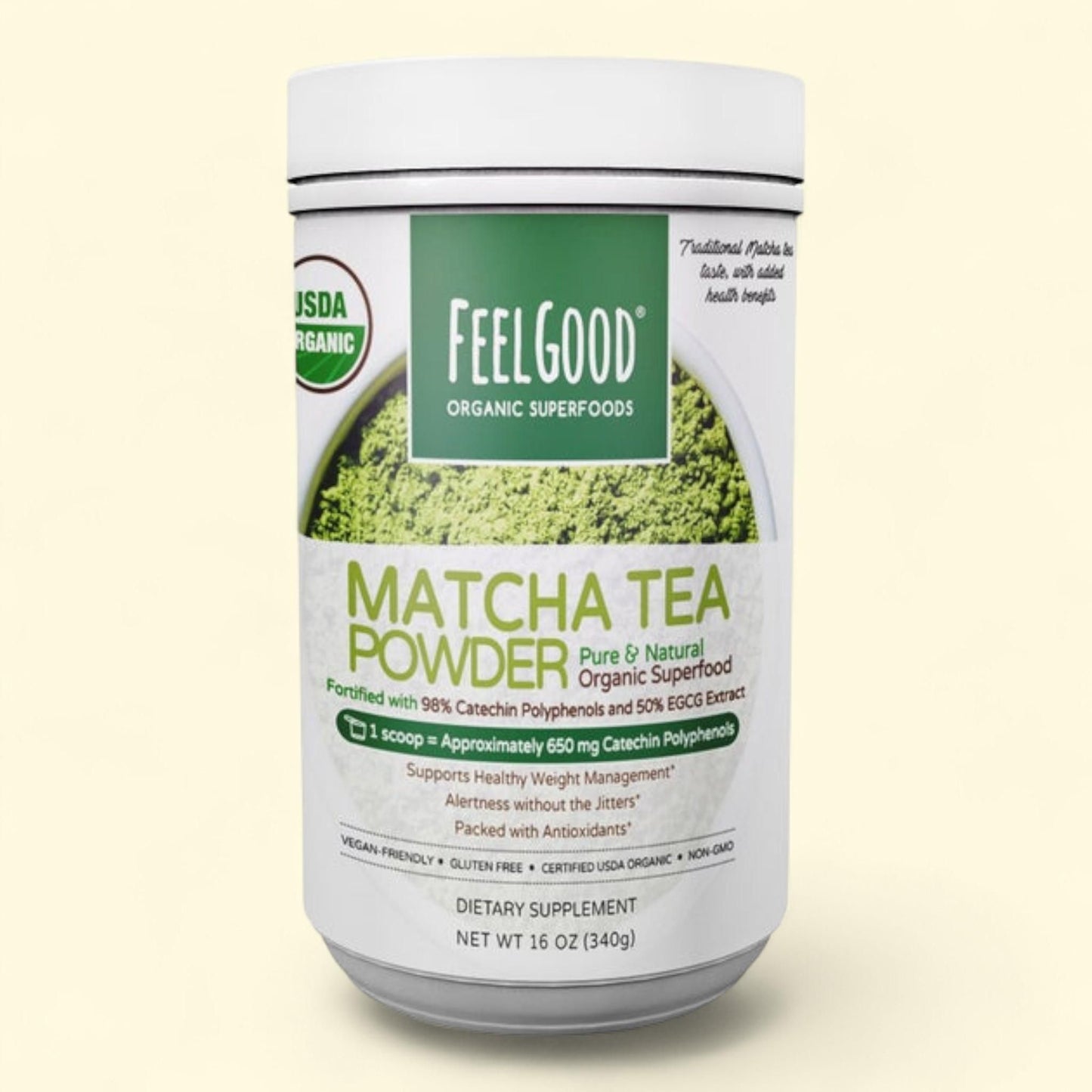 Feel Good Matcha Tea Powder, 16 Ounces