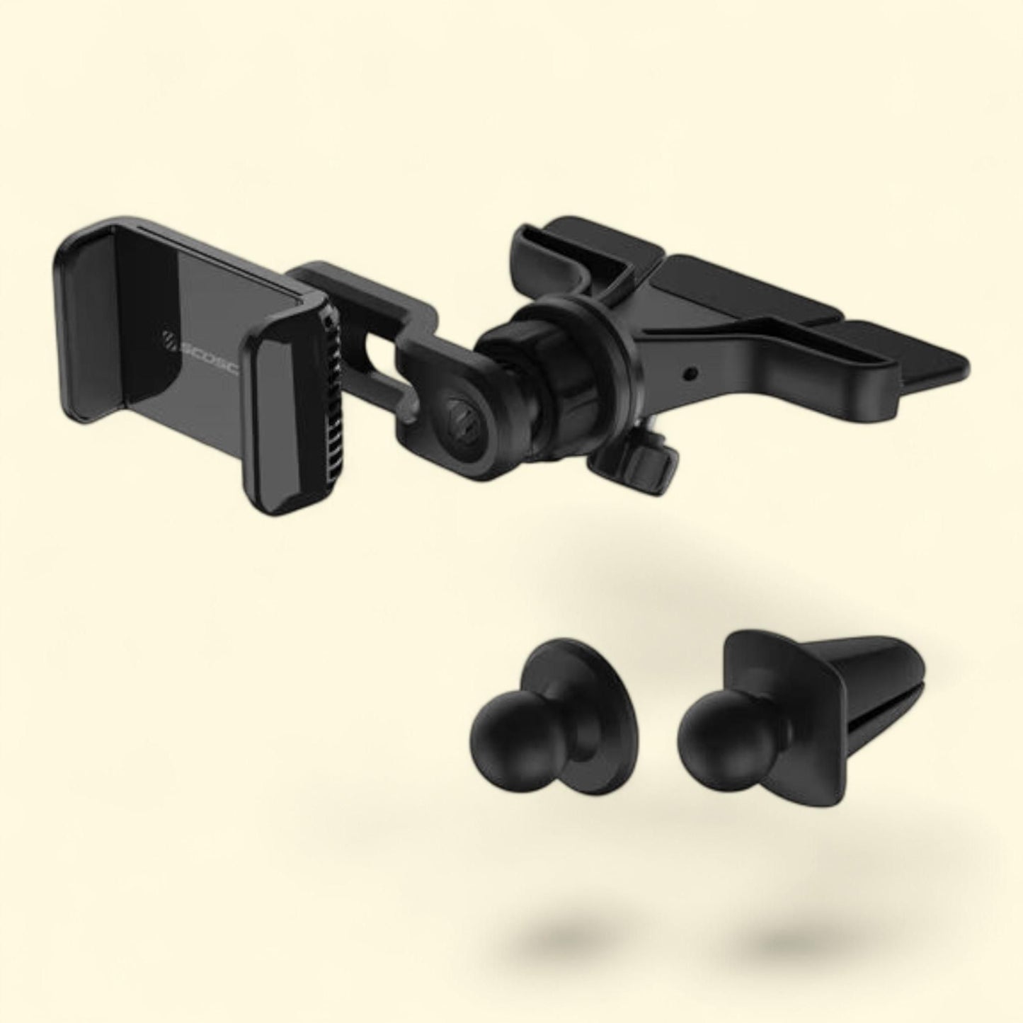 Scosche Car Mount 3-in-1 Universal CD/Dash/Vent Mount Kit, Black, 1 count