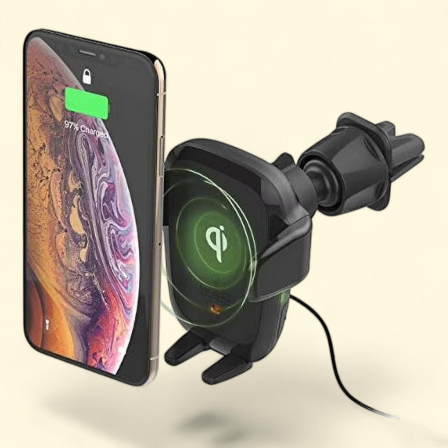 iOttie Auto Sense Wireless Charging CD + Air Vent Phone Mount Combo, Automatic Clamping Arms, 1 count