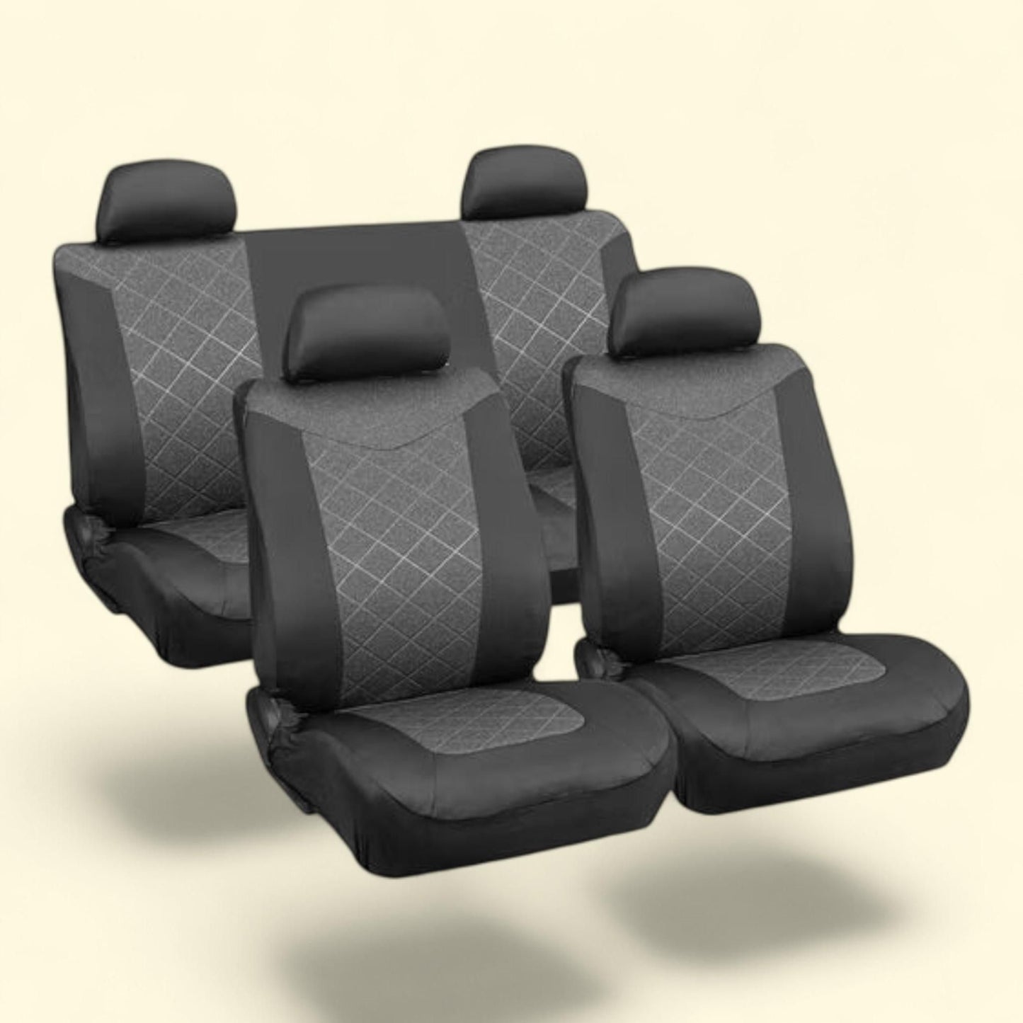 Auto Drive Wetsuit Seat Covers, 3 Piece, Black and Gray, Universal Fit, SC534004