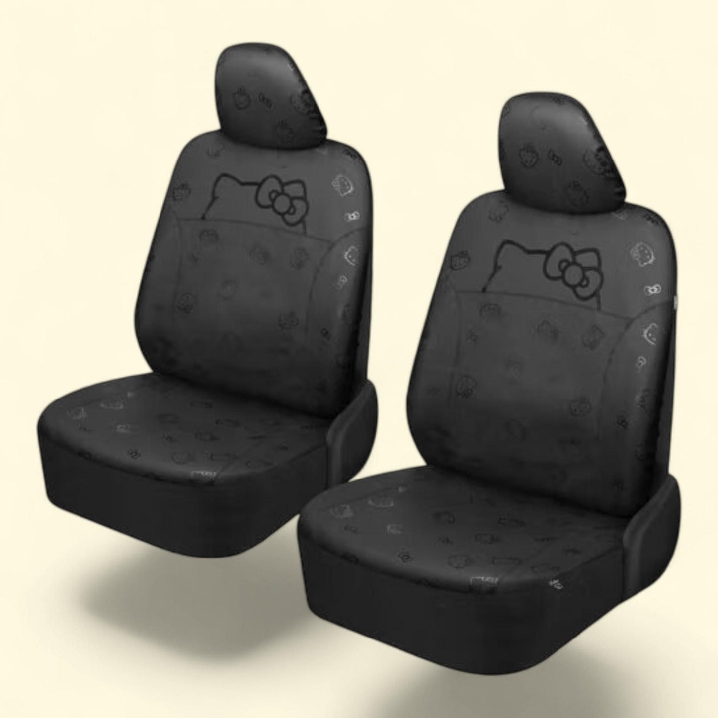 Hello Kitty Car Seat Covers, 2pc Black