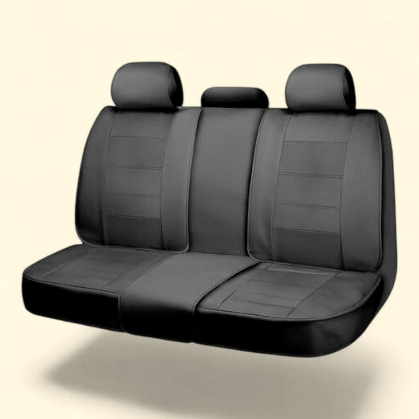 Auto Drive Rear Bench Seat Cover, Full Faux Leather, Black, Universal Fit, 1 count