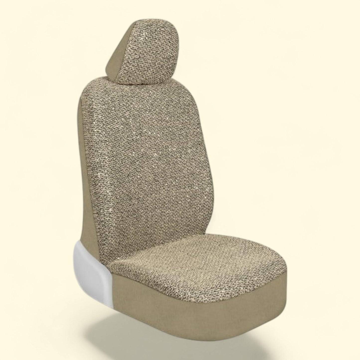 Carbella Sequin Tweed Bling Car Seat Cover, 1 Piece Beige, Women, Trucks Van SUV, Cute Automotive Interior Protector, Shiny Bling Detail