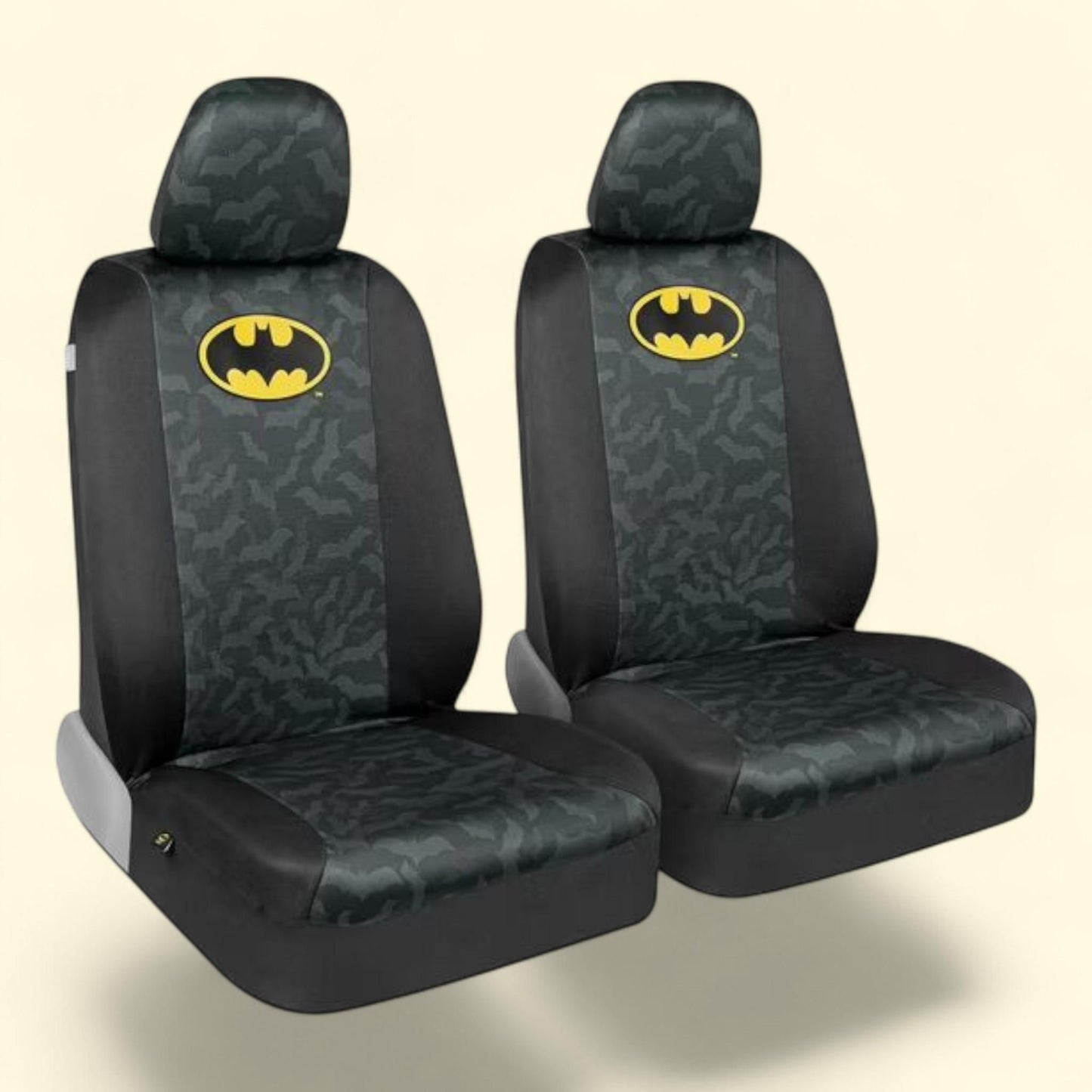 Warner Brothers Batman Car Seat Covers, Front Seats with Matching Seat Belt Pads, Universal Fit