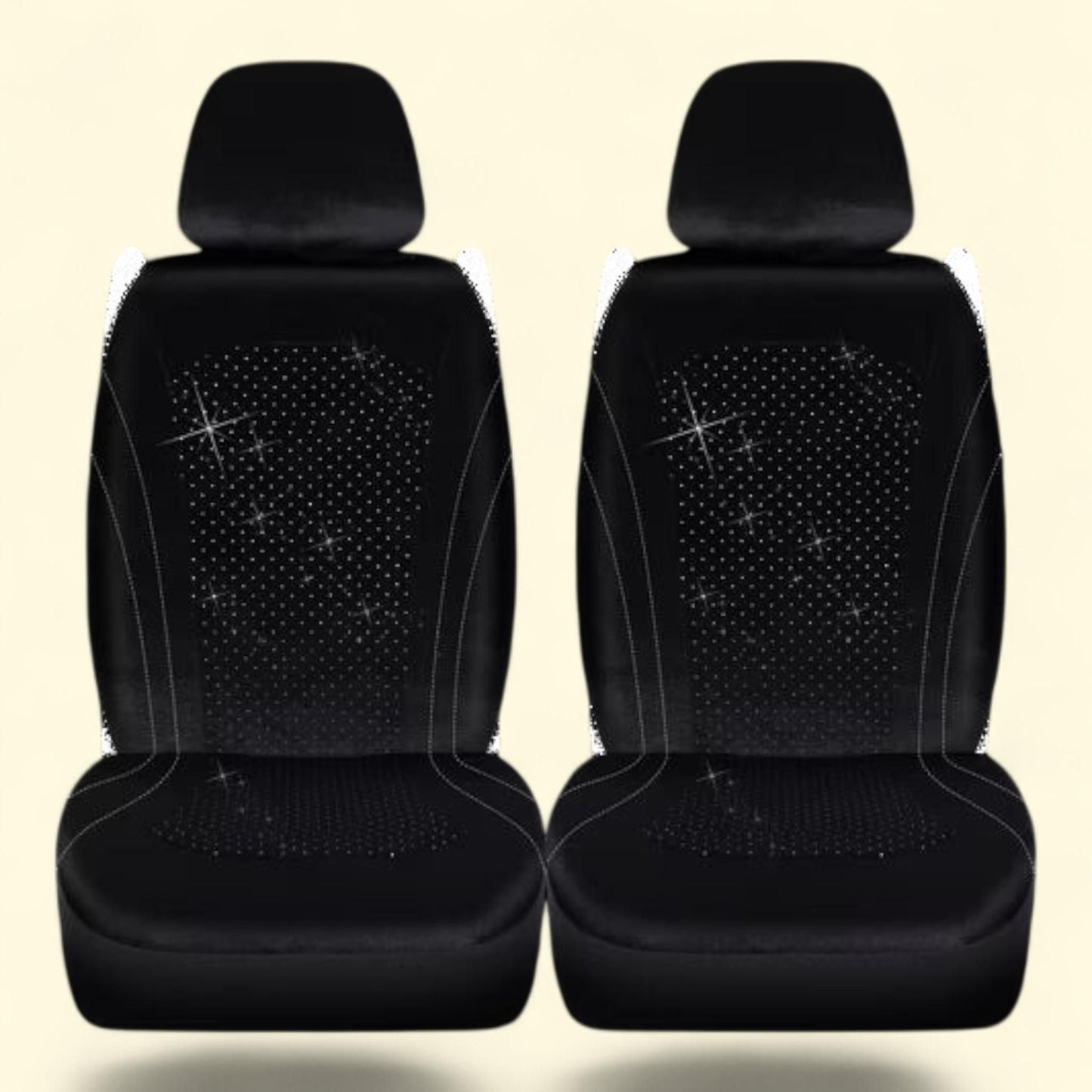 Auto Drive Car Seat Cover, Low Back Flannel Seat Covers, Black, Universal Fit, 22WMD01