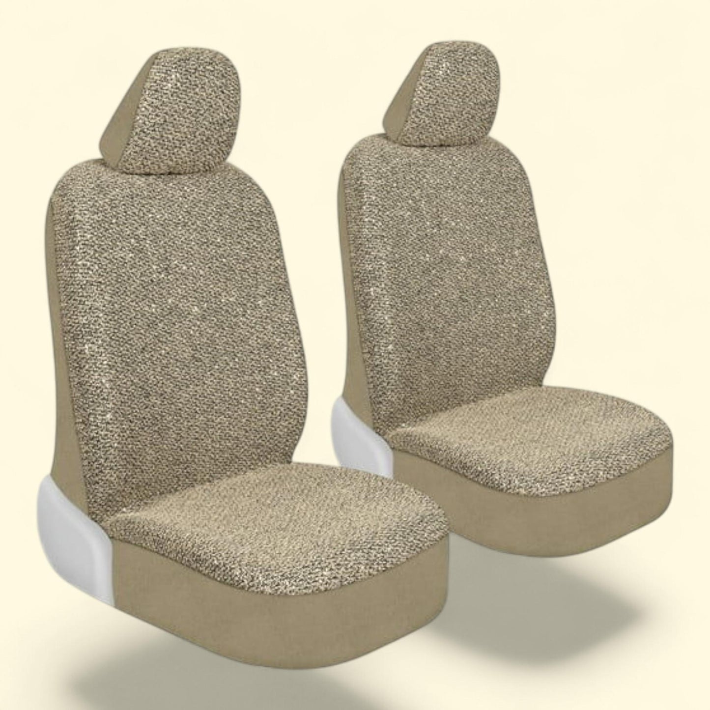 Carbella Sequin Tweed Bling Car Seat Covers, 2 Pack Black, 1 count