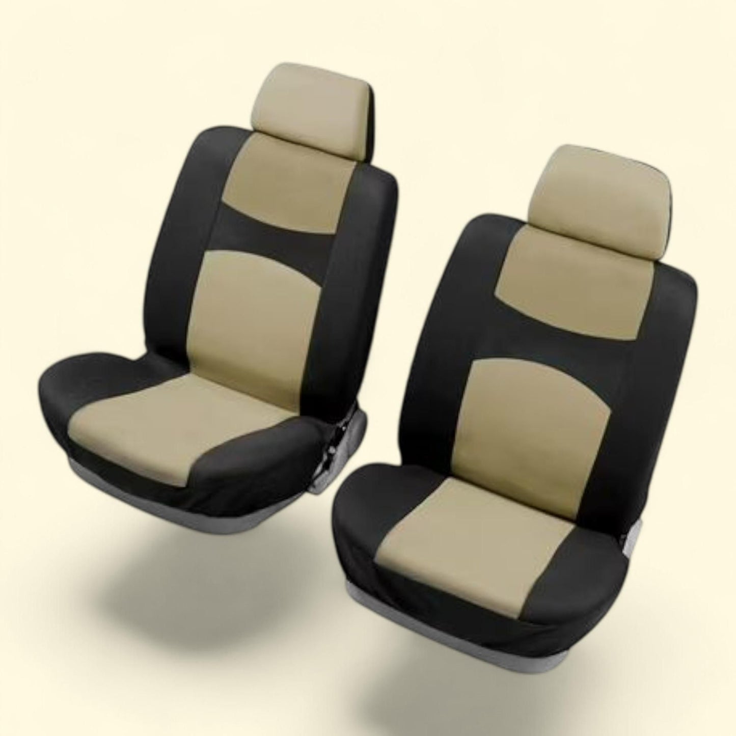 Unique Bargains Car Seat Cover Protector Pad, Universal, Front, Black Beige, 1 count