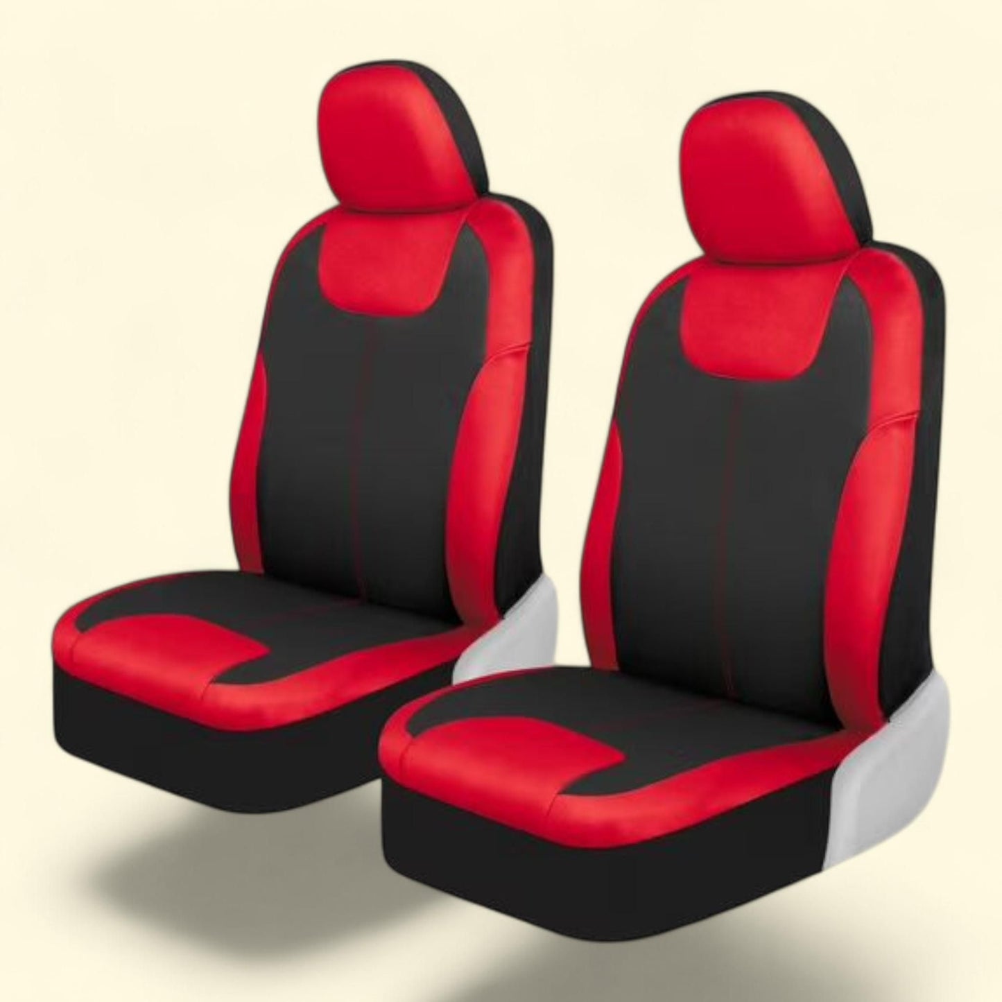 Motor Trend Waterproof Seat Covers, Premium Neoprene Red, Front Seats, Removable Headrest, Interior Covers, Auto Truck Van SUV