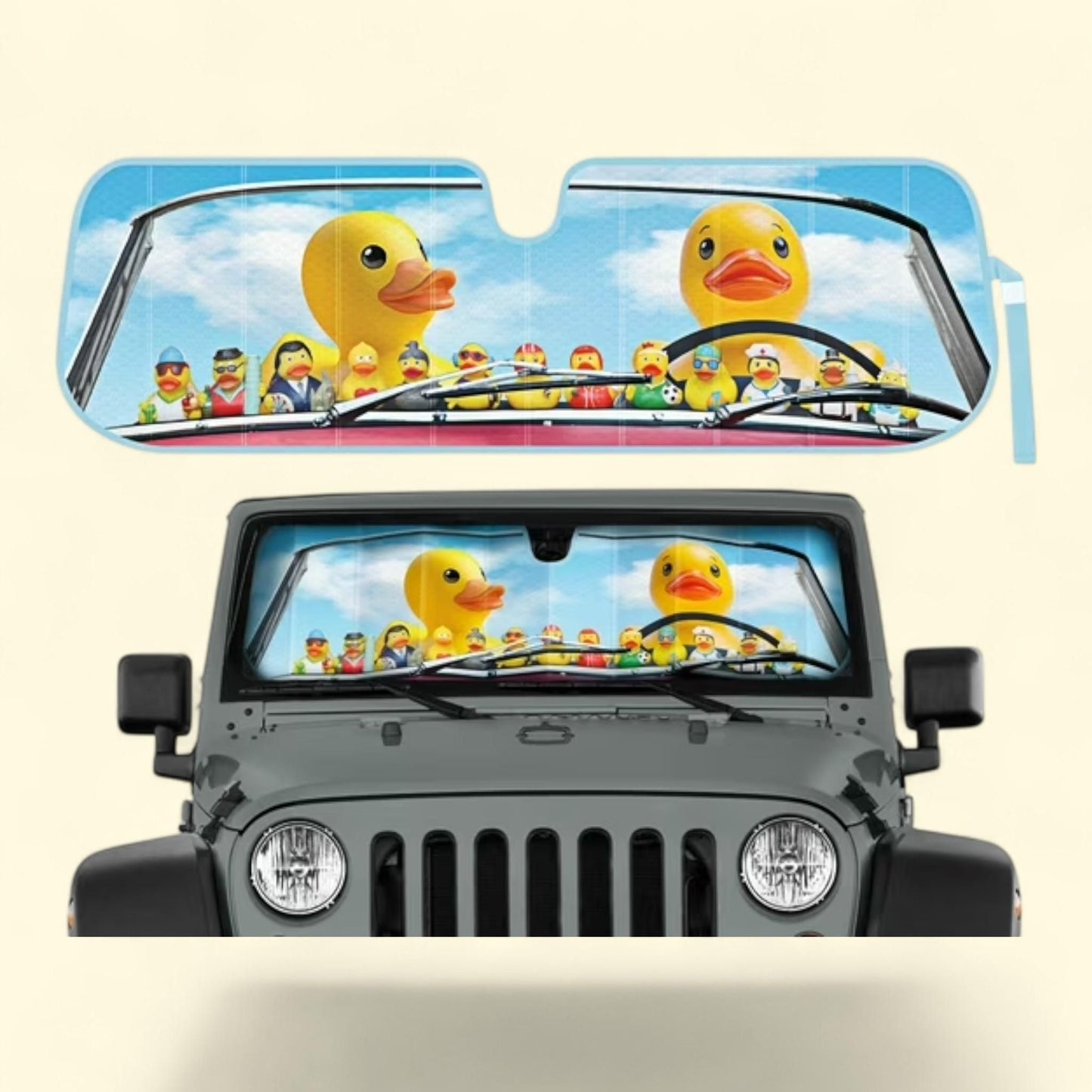 Duck Duck Jeep Sun Shade, 53” x 16.5”