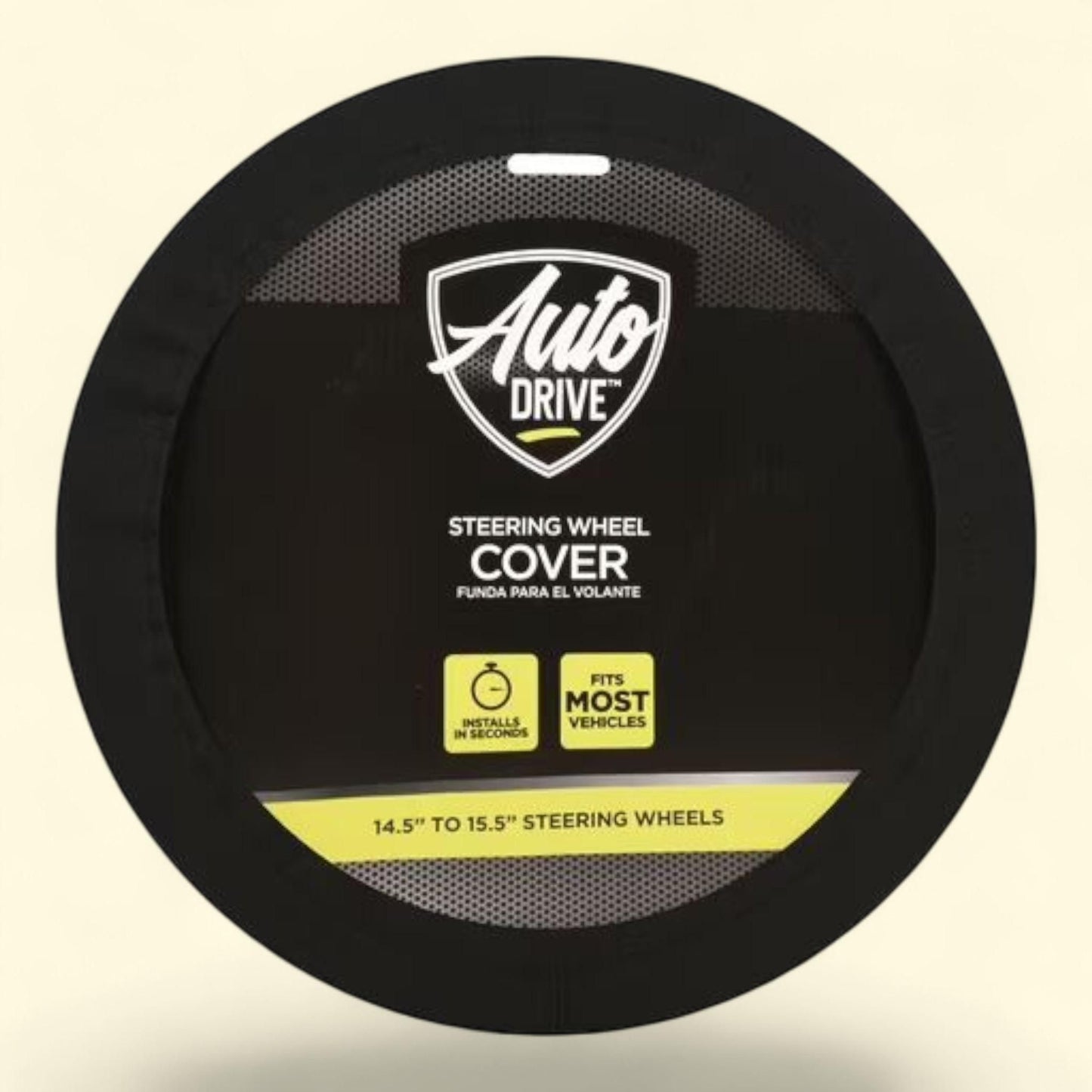 Auto Drive Steering Wheel Cover, Black Neoprene, Universal Size