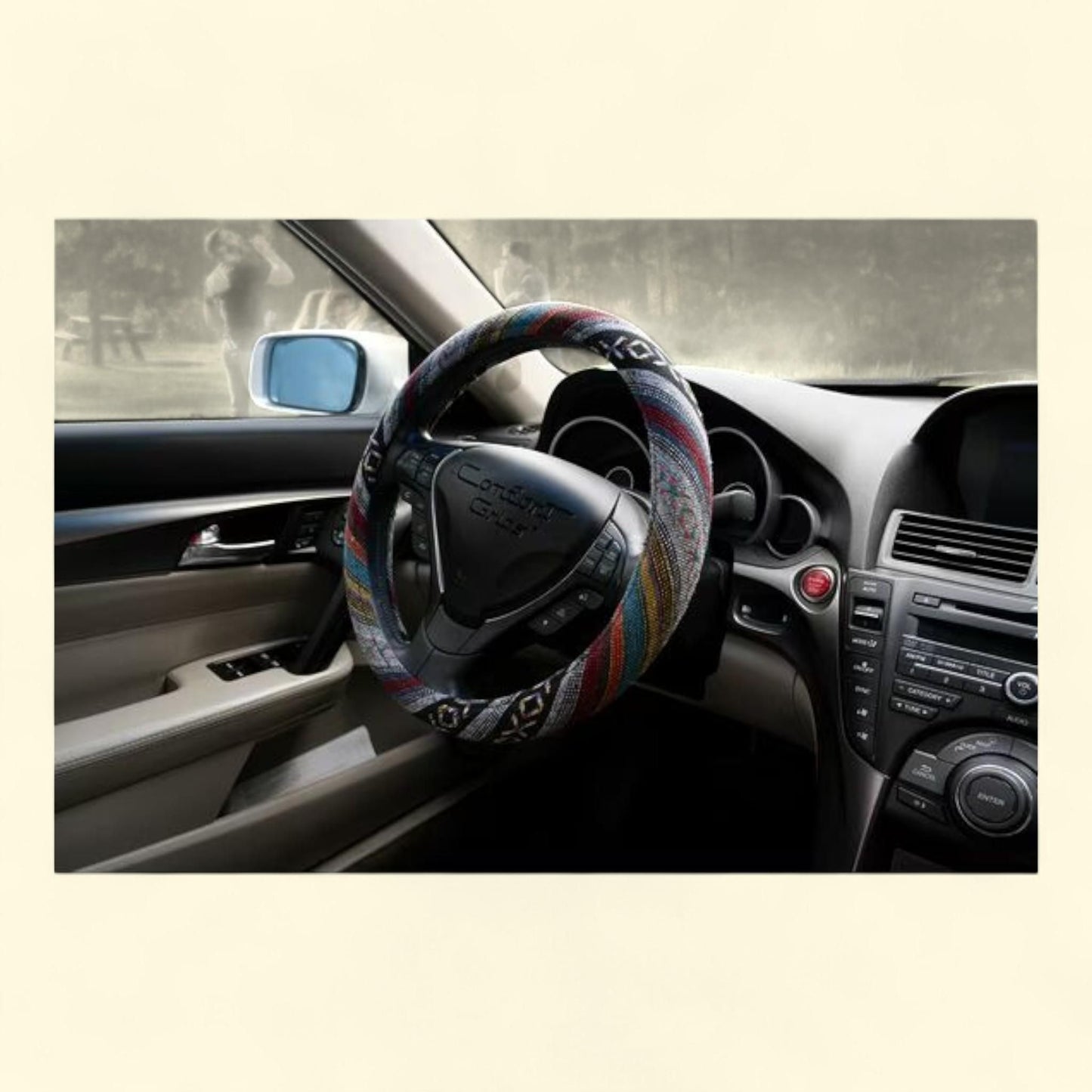 Comfort Grips Steering Wheel Cover, Boho Large (15.5 - 16.4)