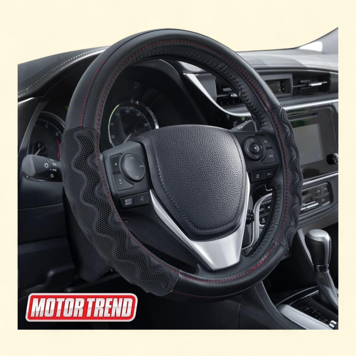 Motor Trend Max Grip Steering Wheel Cover, Black, 1 count — authentic US product shipped worldwide by Treatspree