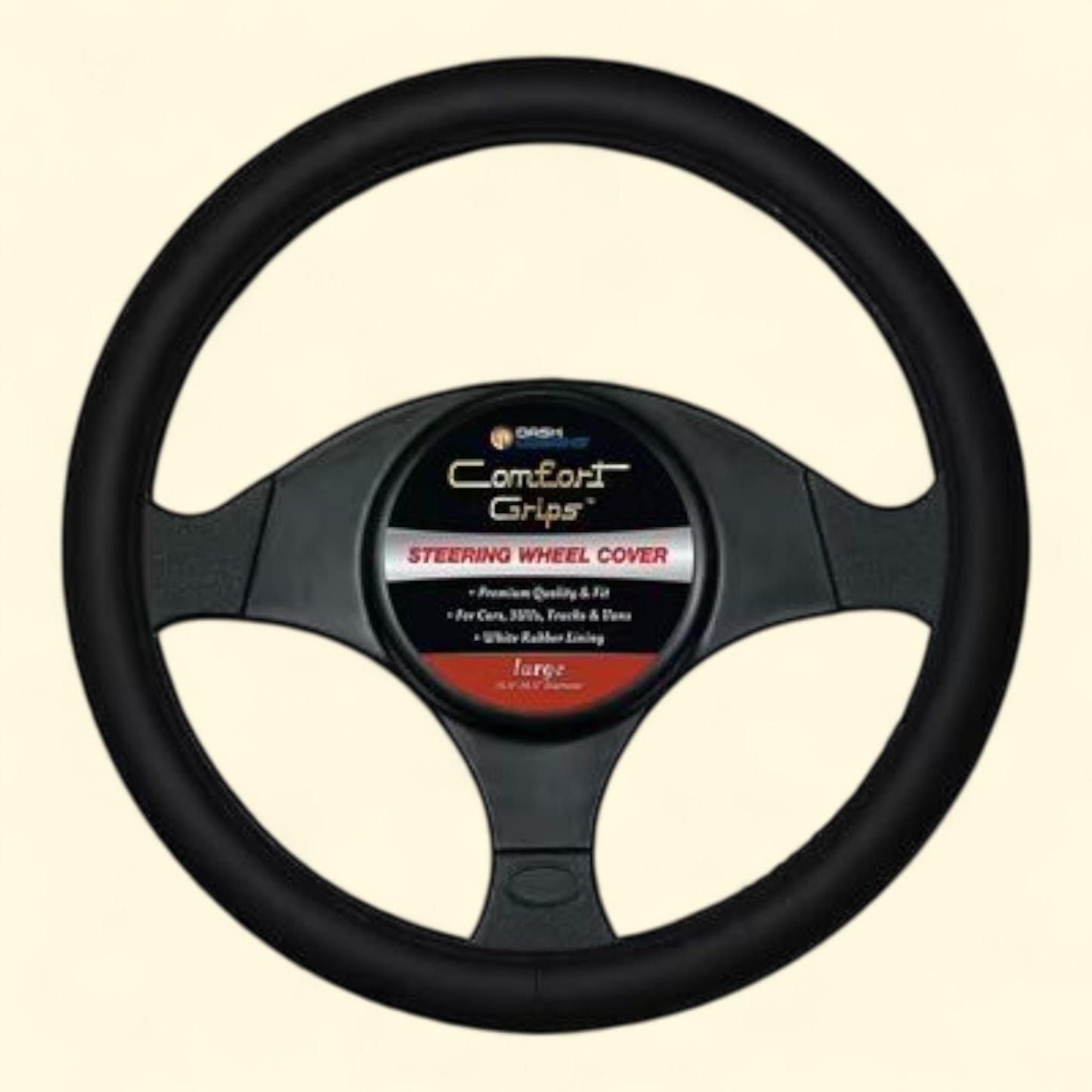 Comfort Grips Steering Wheel Cover, Performa Grip Large (15.5 - 16.4), Black