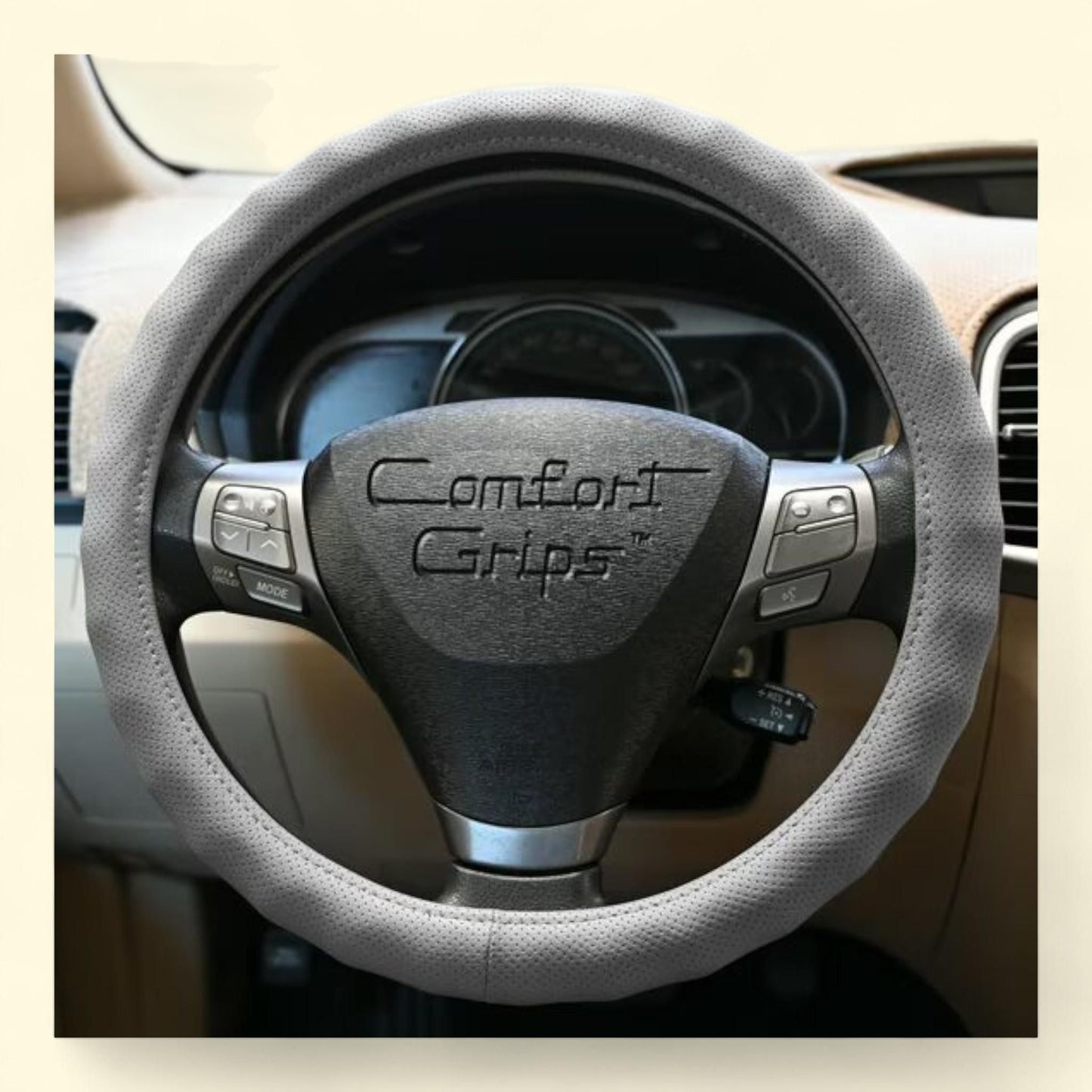 Comfort Grips Steering Wheel Cover, Racing Grip Small (13.5 - 14.4) Grey