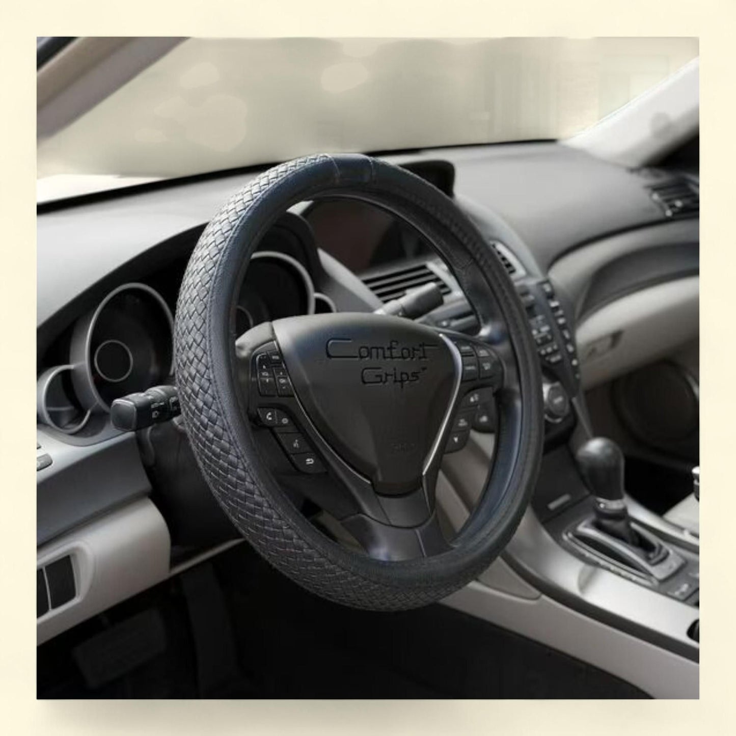 Comfort Grips Steering Wheel Cover, Riata Medium 14.5 - 15.4 Black