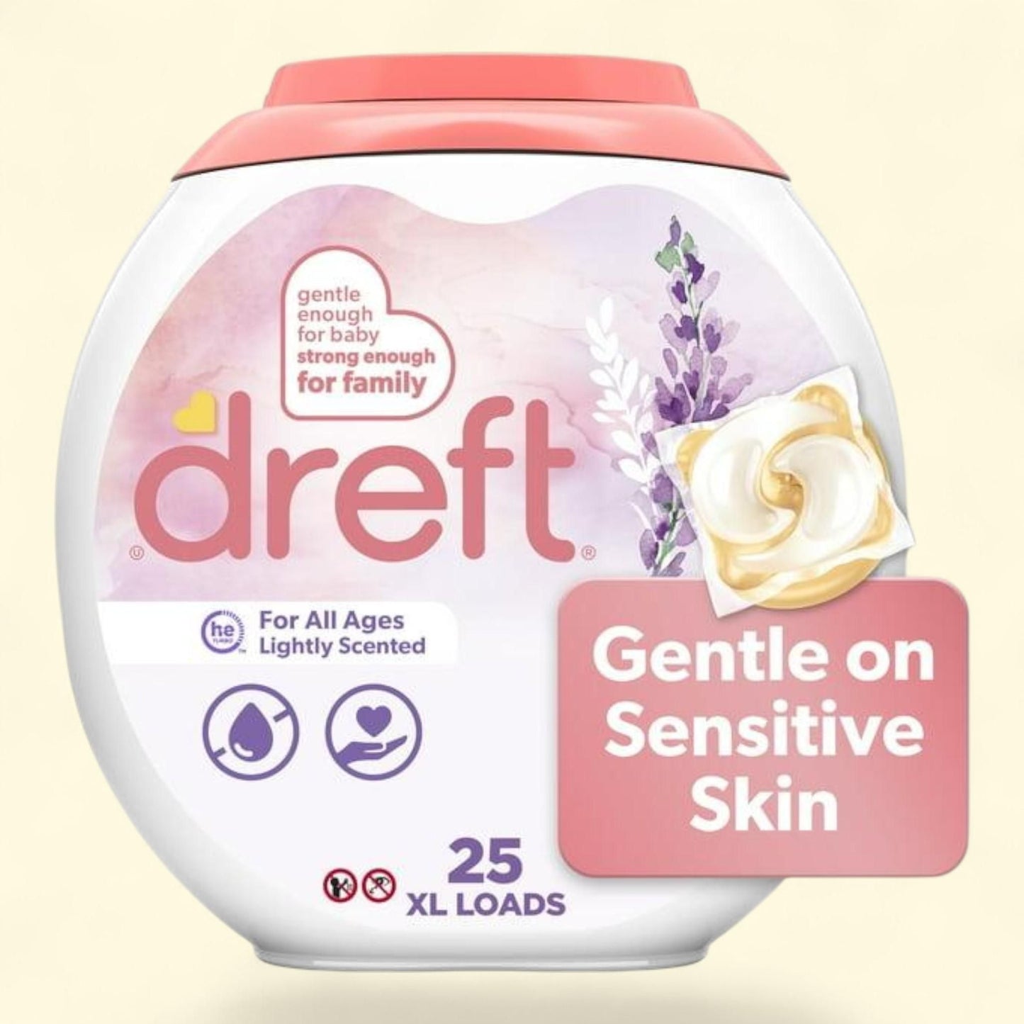 Dreft Baby Laundry Detergent XL Pacs, 25 Count