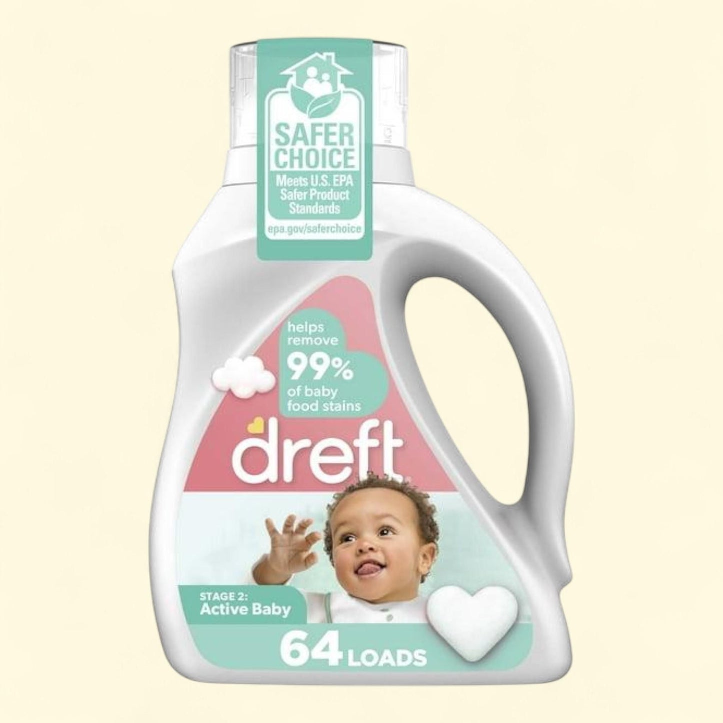 Dreft Active Baby Liquid Laundry Detergent, 92 fl oz