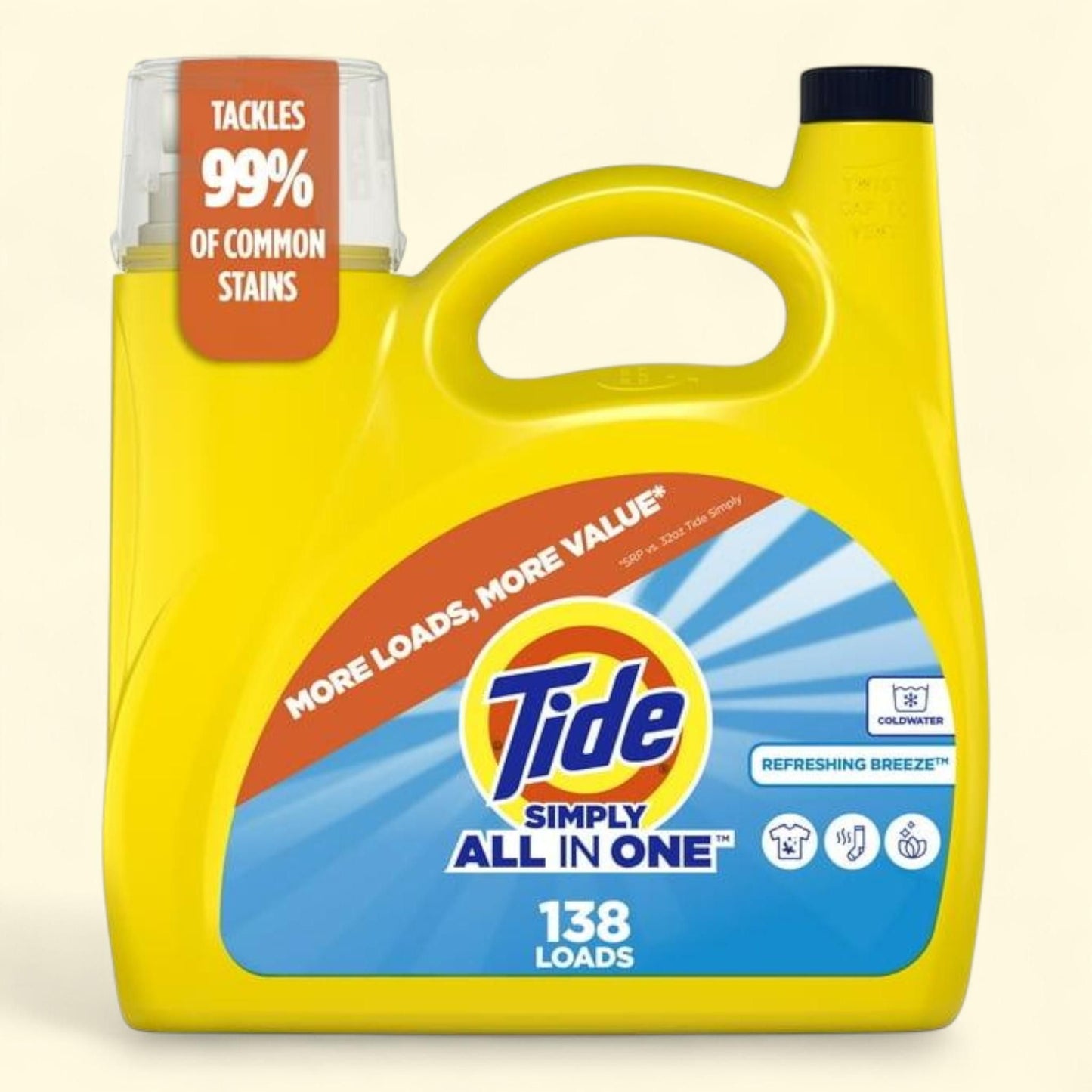 Tide Simply All-in-One Liquid Laundry Detergent, 182 fl oz