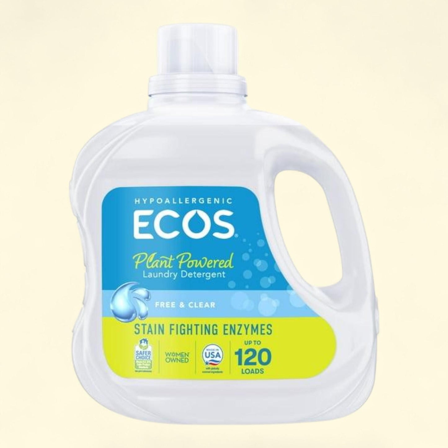 ECOS Plus Liquid Laundry Detergent, Free & Clear, 110oz
